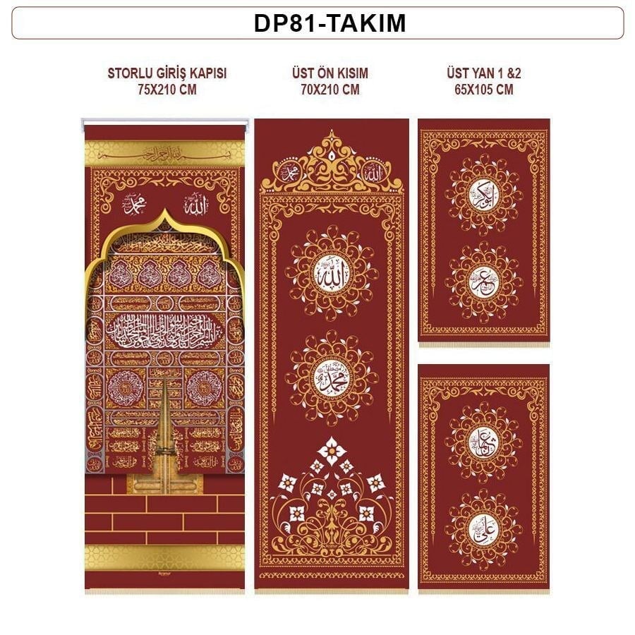 Storlu Minber Perdesi 4'Lü Takım - DP81