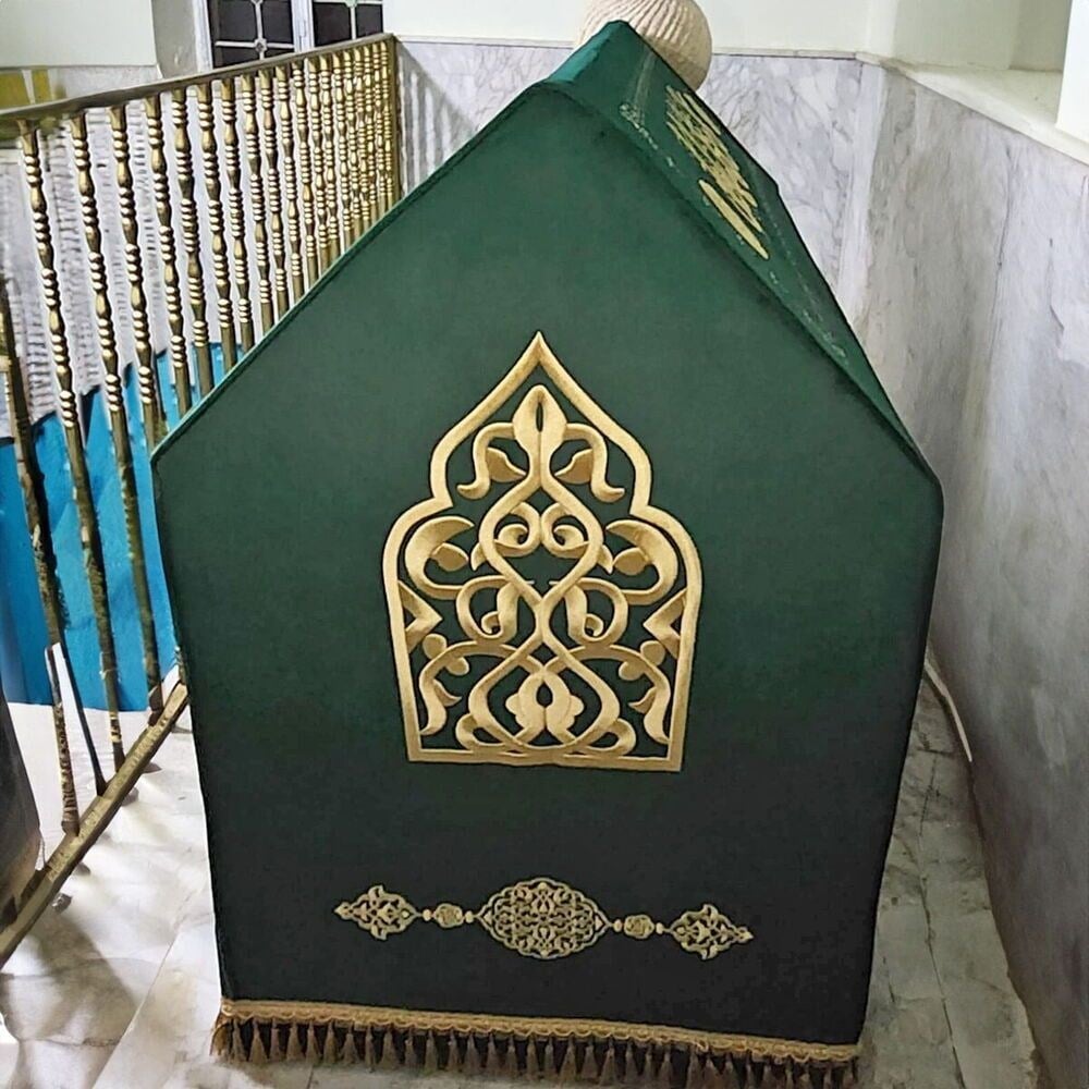 Tabut Örtüsü & Puşide Yeşil Seyh Mücahit Hz Tillo Siirt ( Özel Ölçü Yapılmaktadır.) Sanduka Türbe Örtüsü