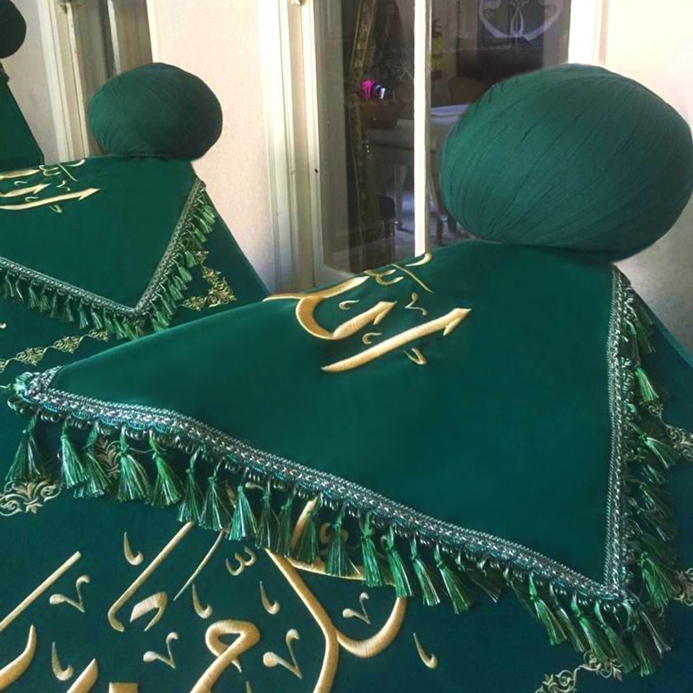 Tabut Örtüsü Sofular Tekkesi Türbesi Sanduka Örtüsü & Puşide Yeşil (Özel Ölçü Yapılmaktadır.) - Fatih