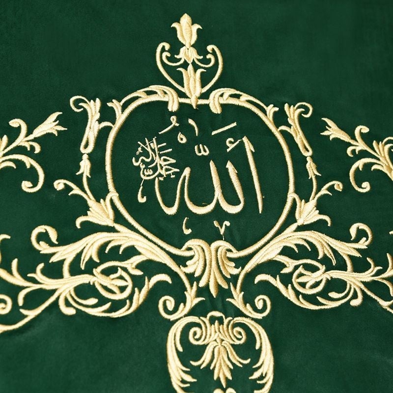 Takım Nakışlı Minber Perdesi Ağır İşleme Yeşil Özel Ölçü