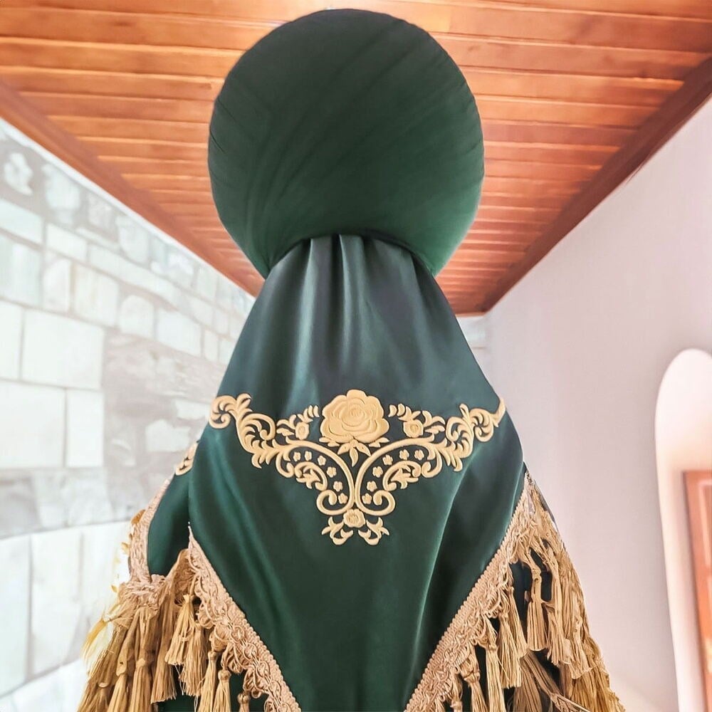 Türbe Sarık Altı Püşide Örtüsü Kabartma Nakış İşleme Lafzatullah  Özel Ölçü Yapılmaktadır.