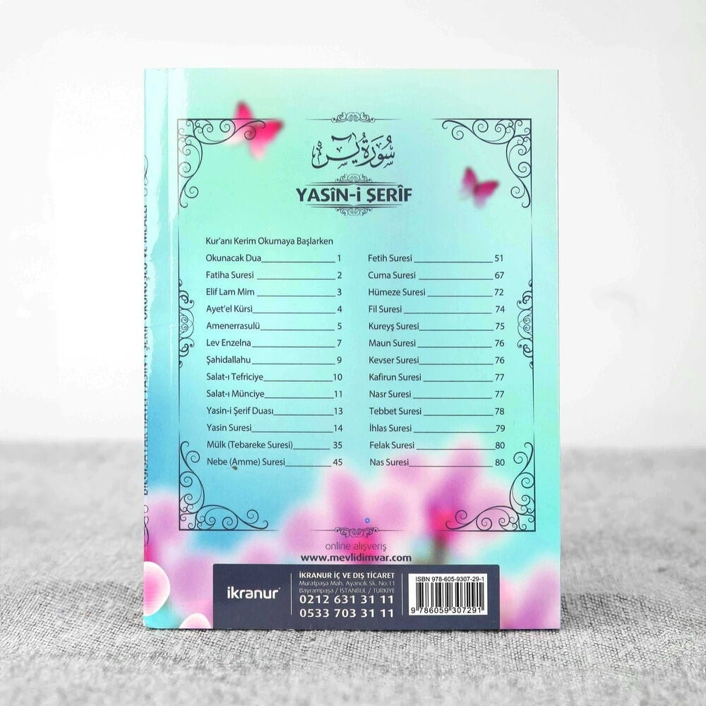 Yasin Kitabı 10 Adet Ekonomik Çanta Boy(12x16 80 Sayfa) İsme Özel Etiketli Mevlit İçin- Kardelen