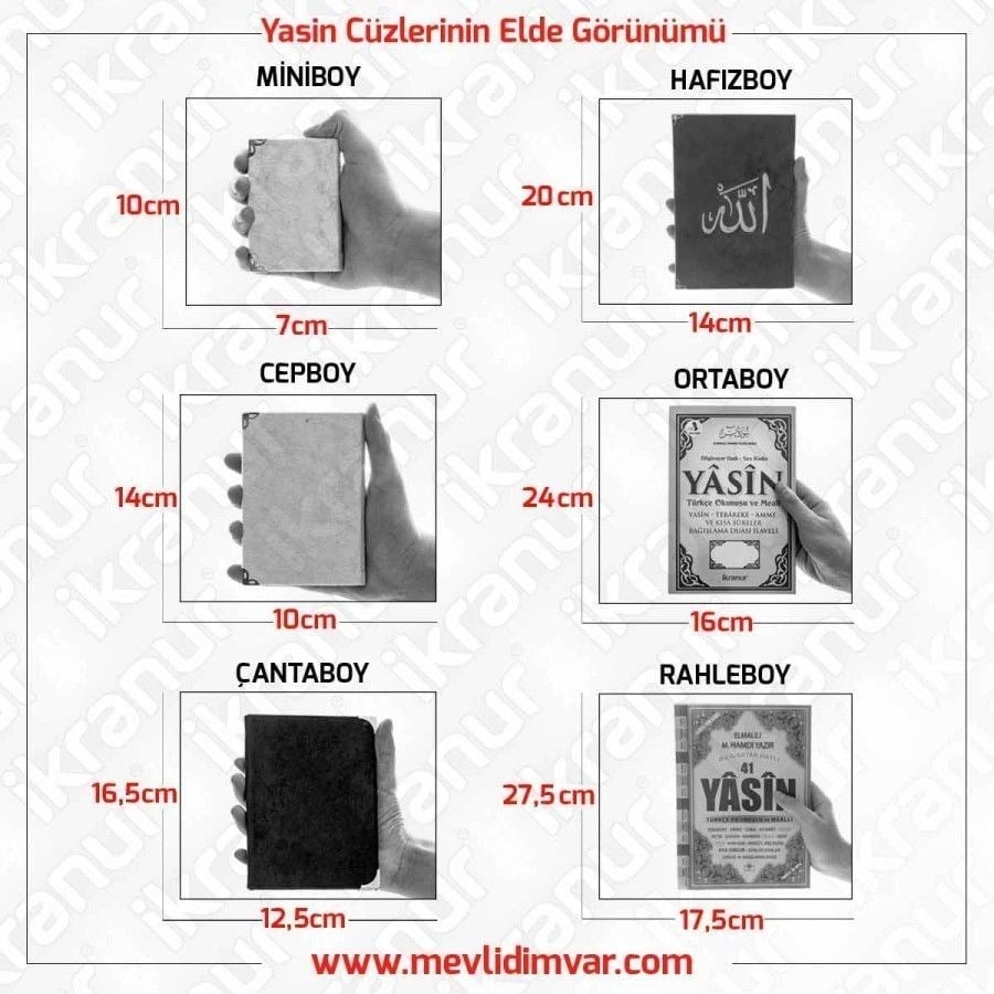 Yasin Kitabı 10 Adet Şantuk Kumaş (Çanta Boy 12×16, 128 Sayfa) Gri
