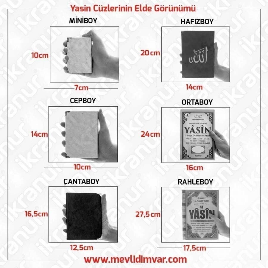 Yasin Kitabı 10 Adet Şantuk Kumaş (Çanta Boy 12×16, 128 Sayfa) Vizon