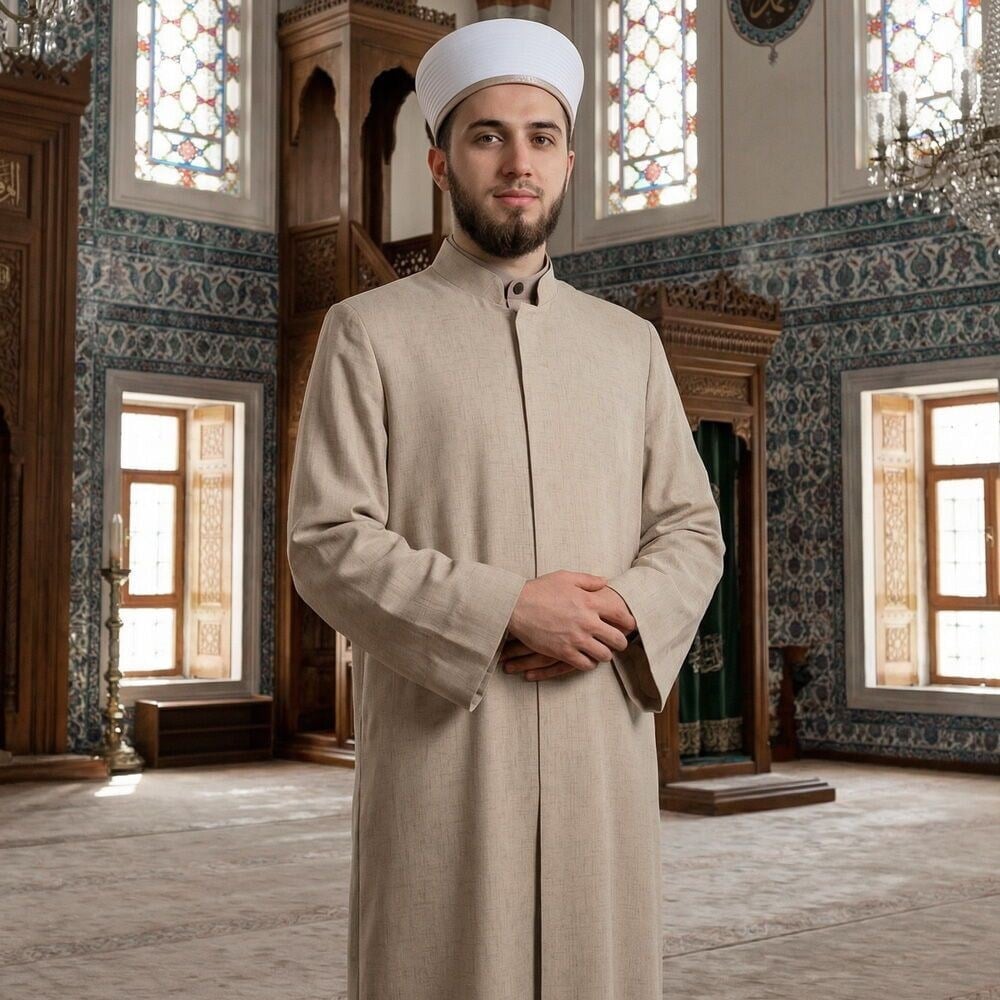 Yazlık Dehlevi Keten İmam Cübbesi-Vizon