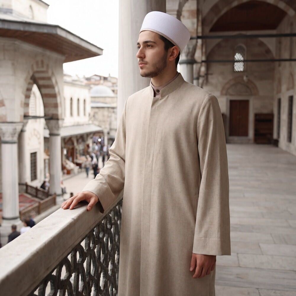 Yazlık Dehlevi Keten İmam Cübbesi-Vizon
