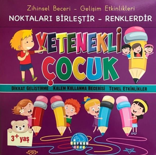 Zihinsel Beceri Gelişim Etkinlikleri Noktaları Birleştir Renklendir Yetenekli Çocuk 3+