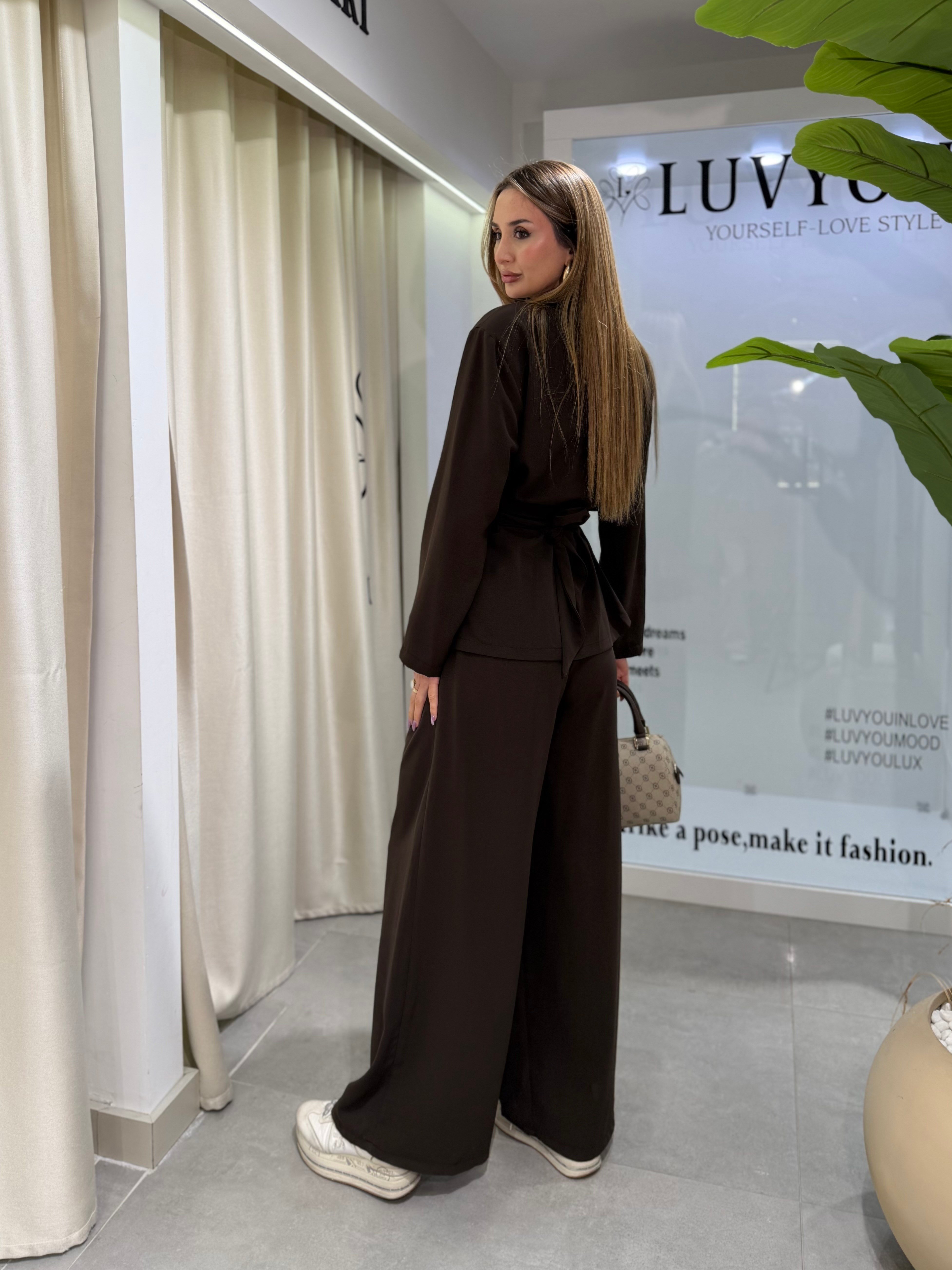 Bella Kimono Takım Kahverengi
