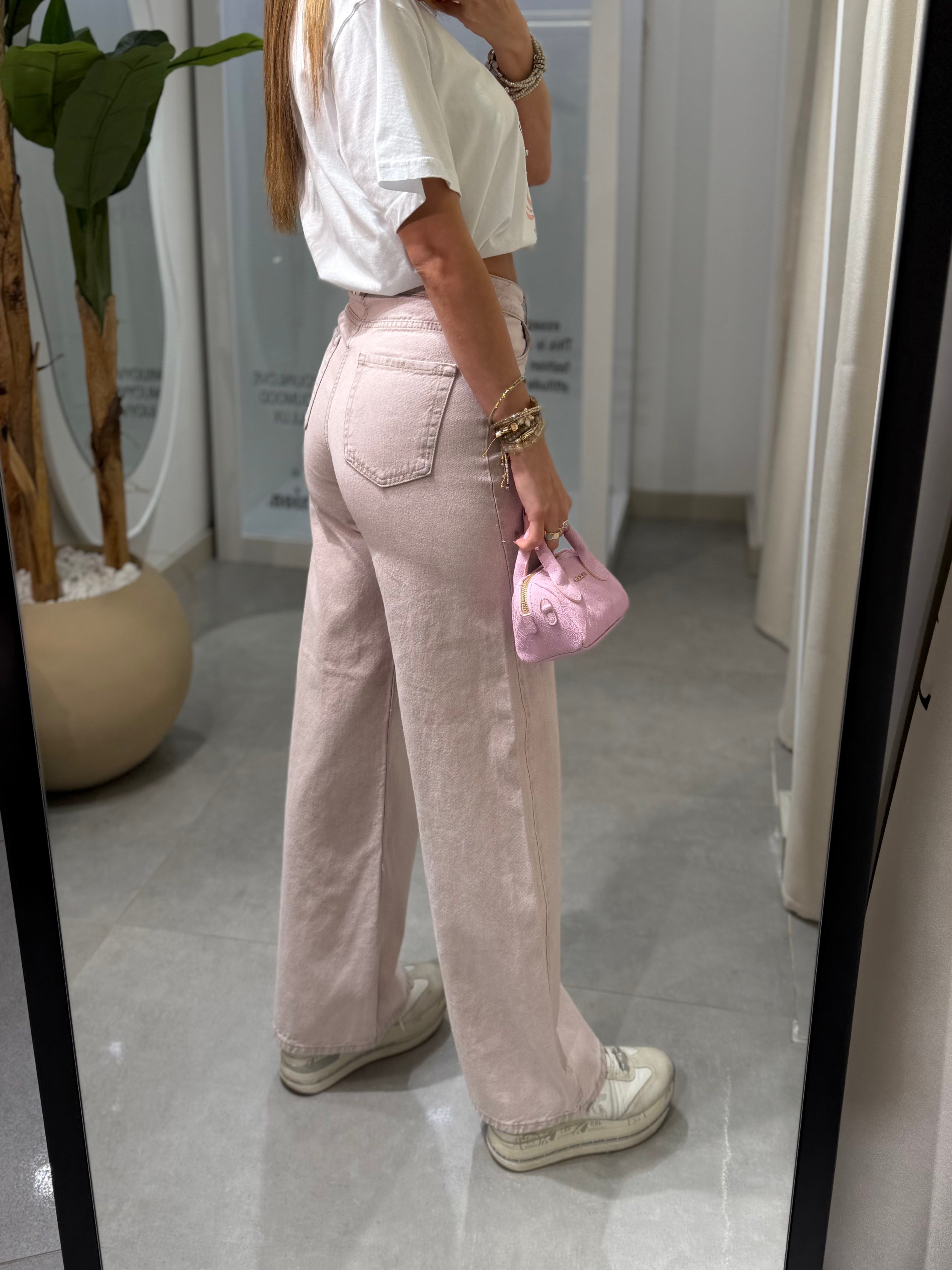 Dolly Tam Kalıp Jean Toz Pembe 