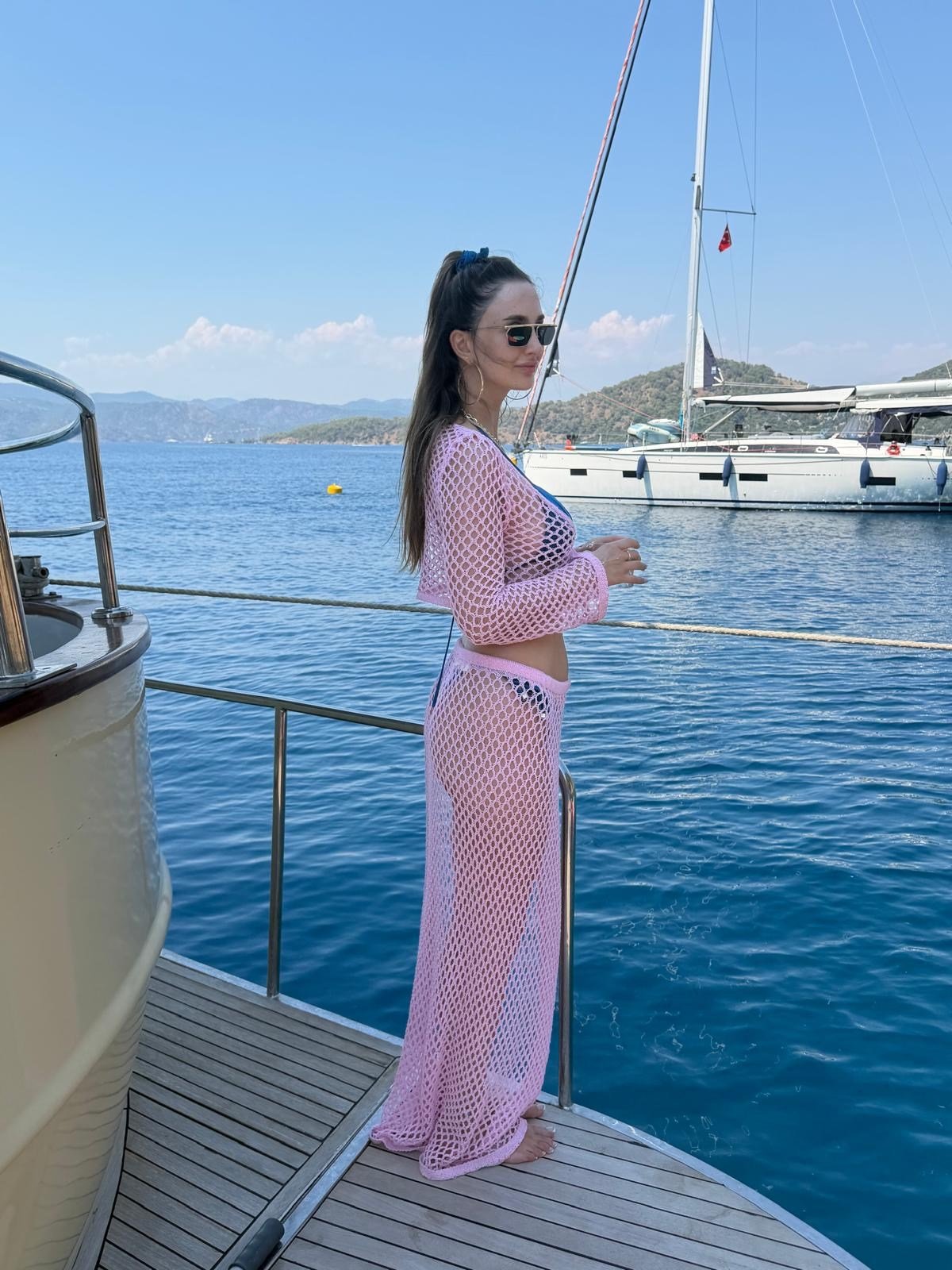 Flora Fileli Pareo Takım Pembe