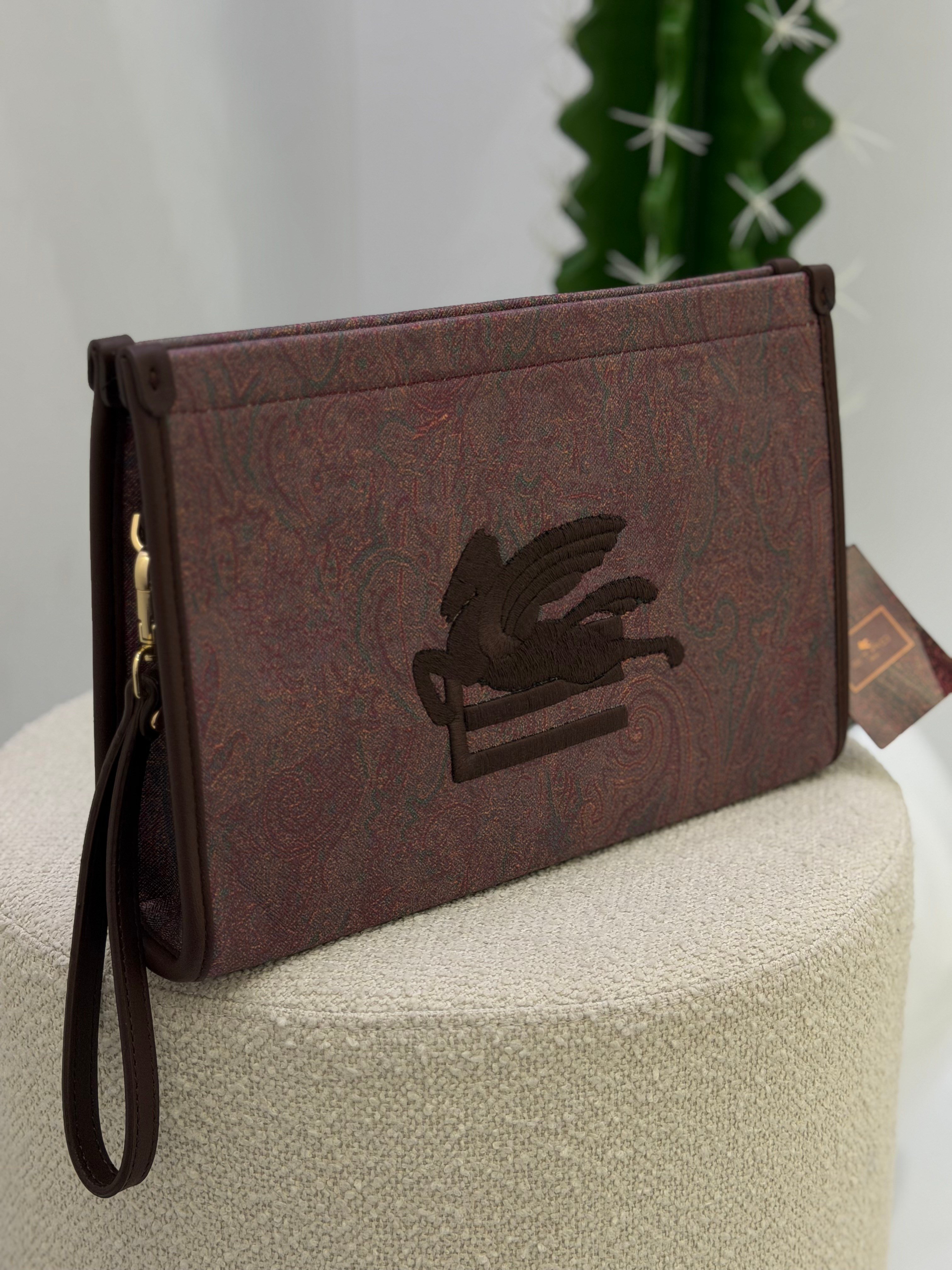 İthal Orj Marka Clutch Çanta Bordo