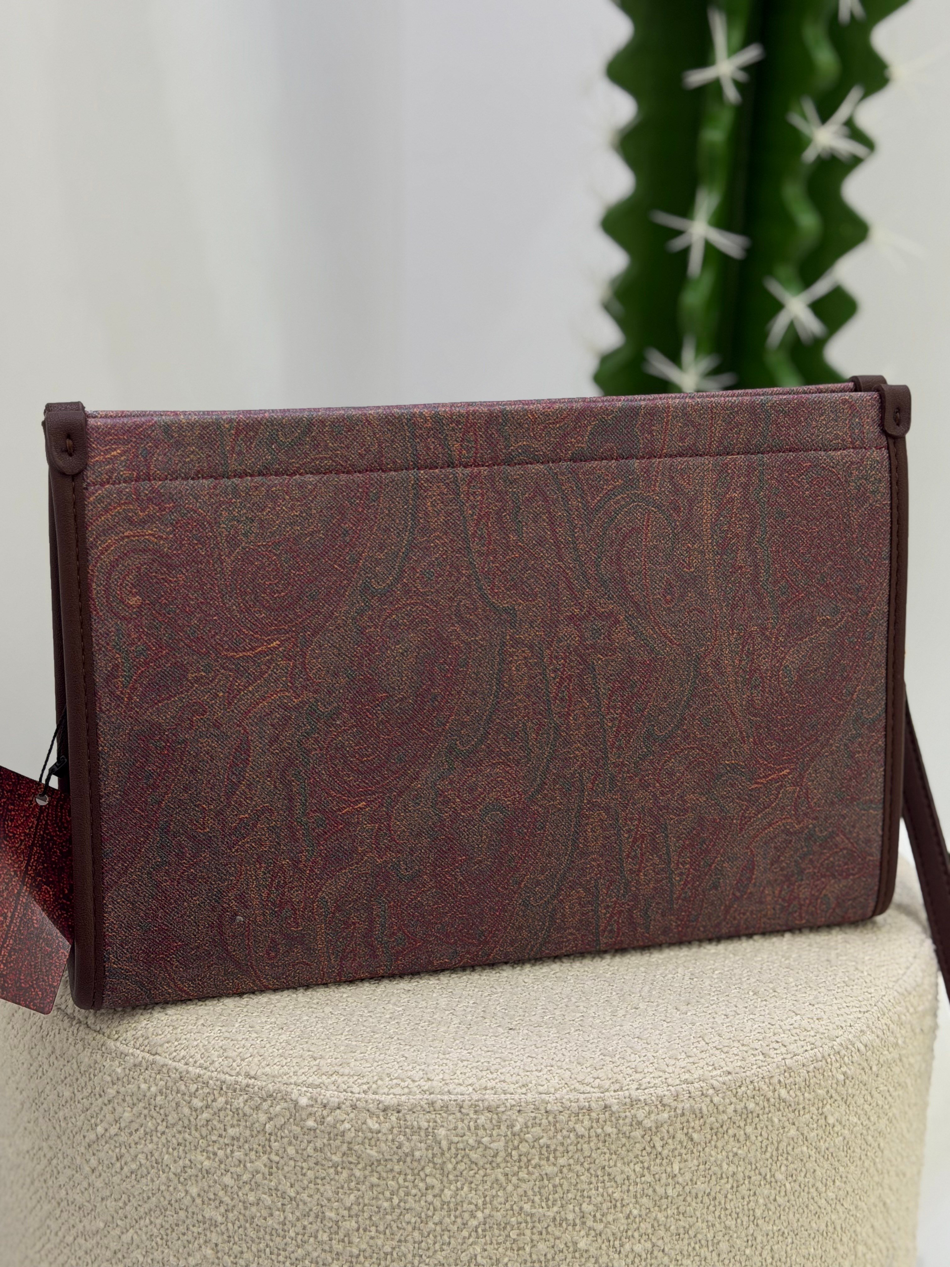 İthal Orj Marka Clutch Çanta Bordo
