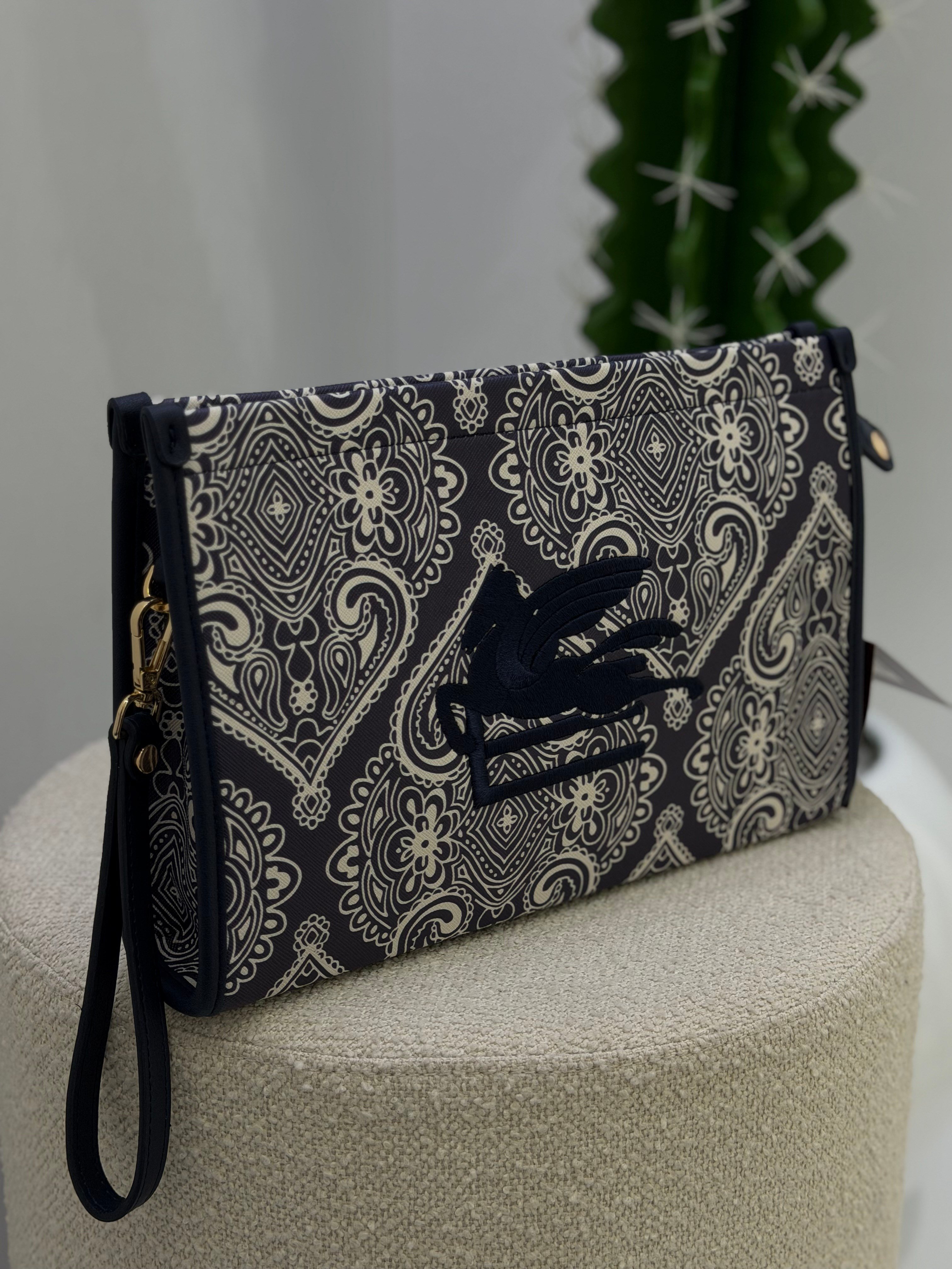 İthal Orj Marka Clutch Çanta Lacivert