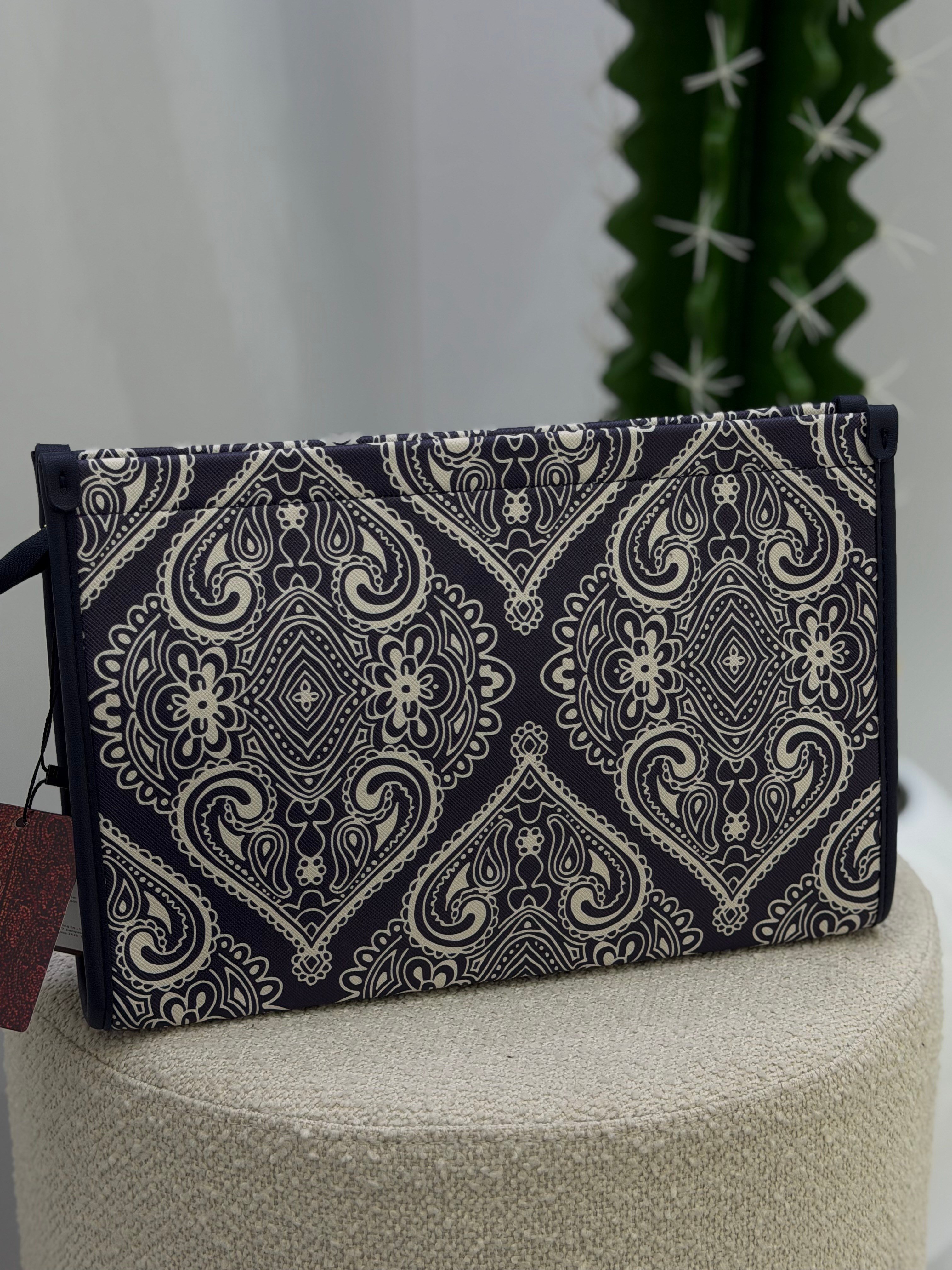 İthal Orj Marka Clutch Çanta Lacivert