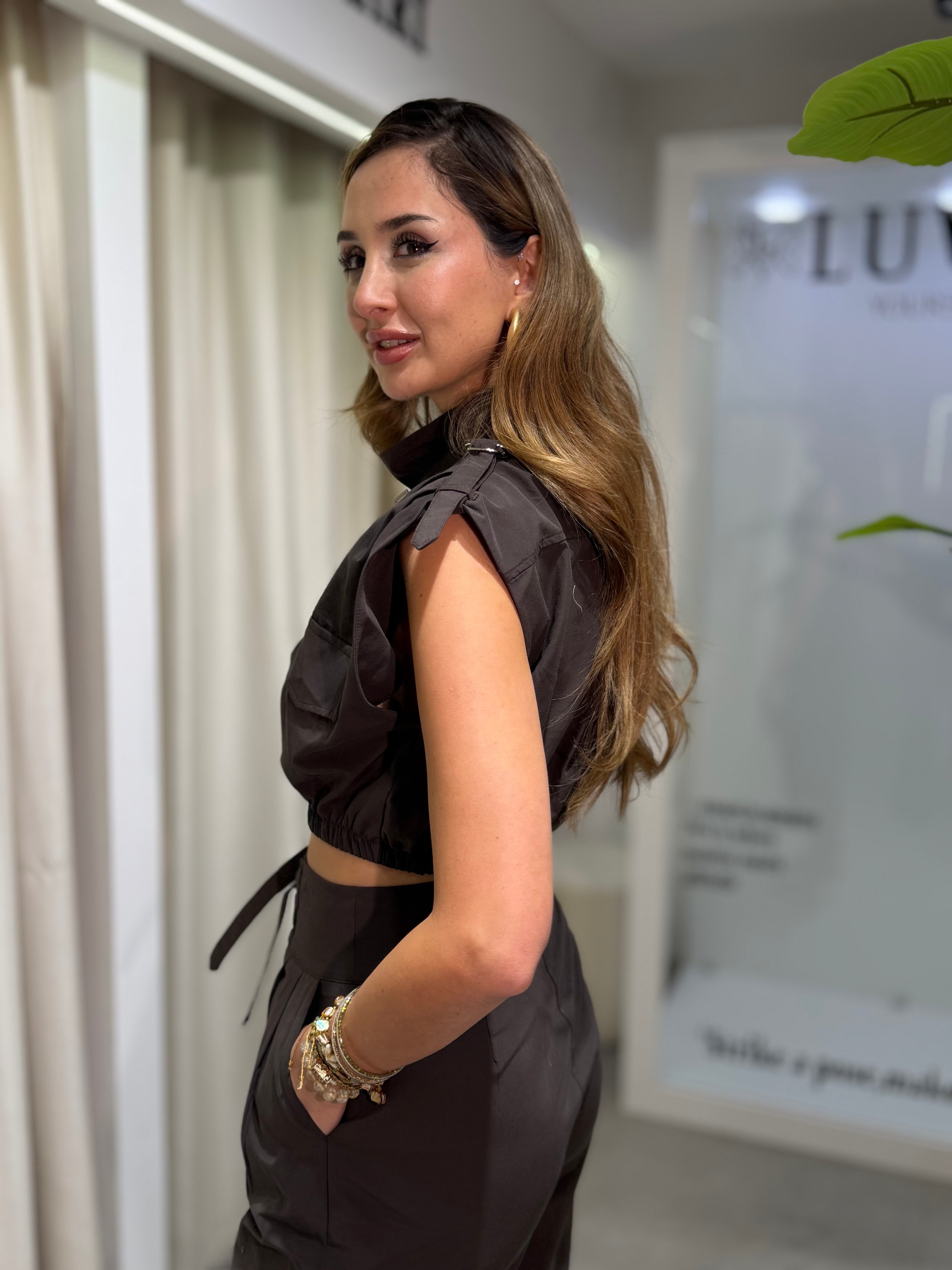 Puka Tasarım Model Paraşüt Kumaş Takım Kahverengi