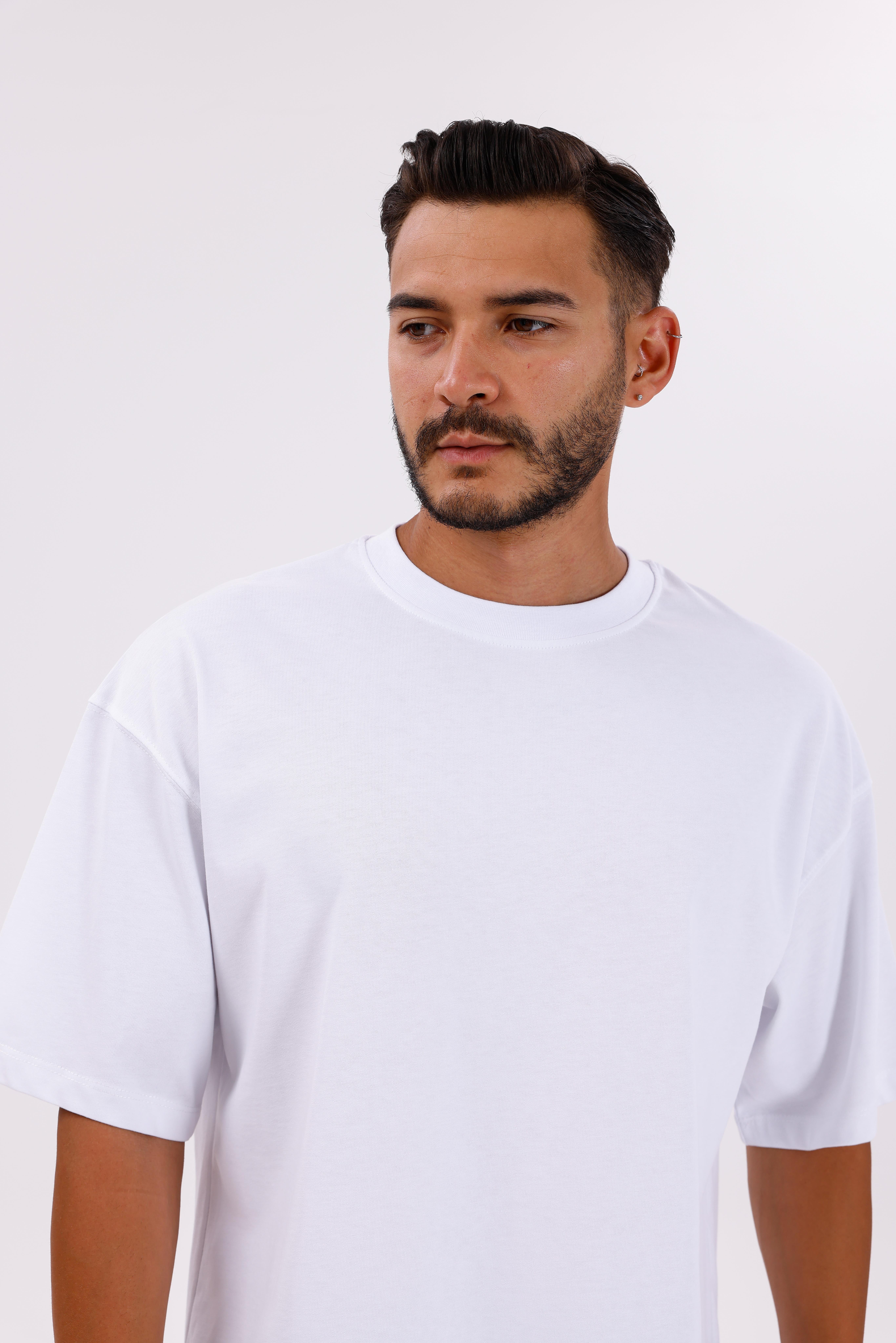 Oversize Basic 30/2 T-Shirt Beyaz