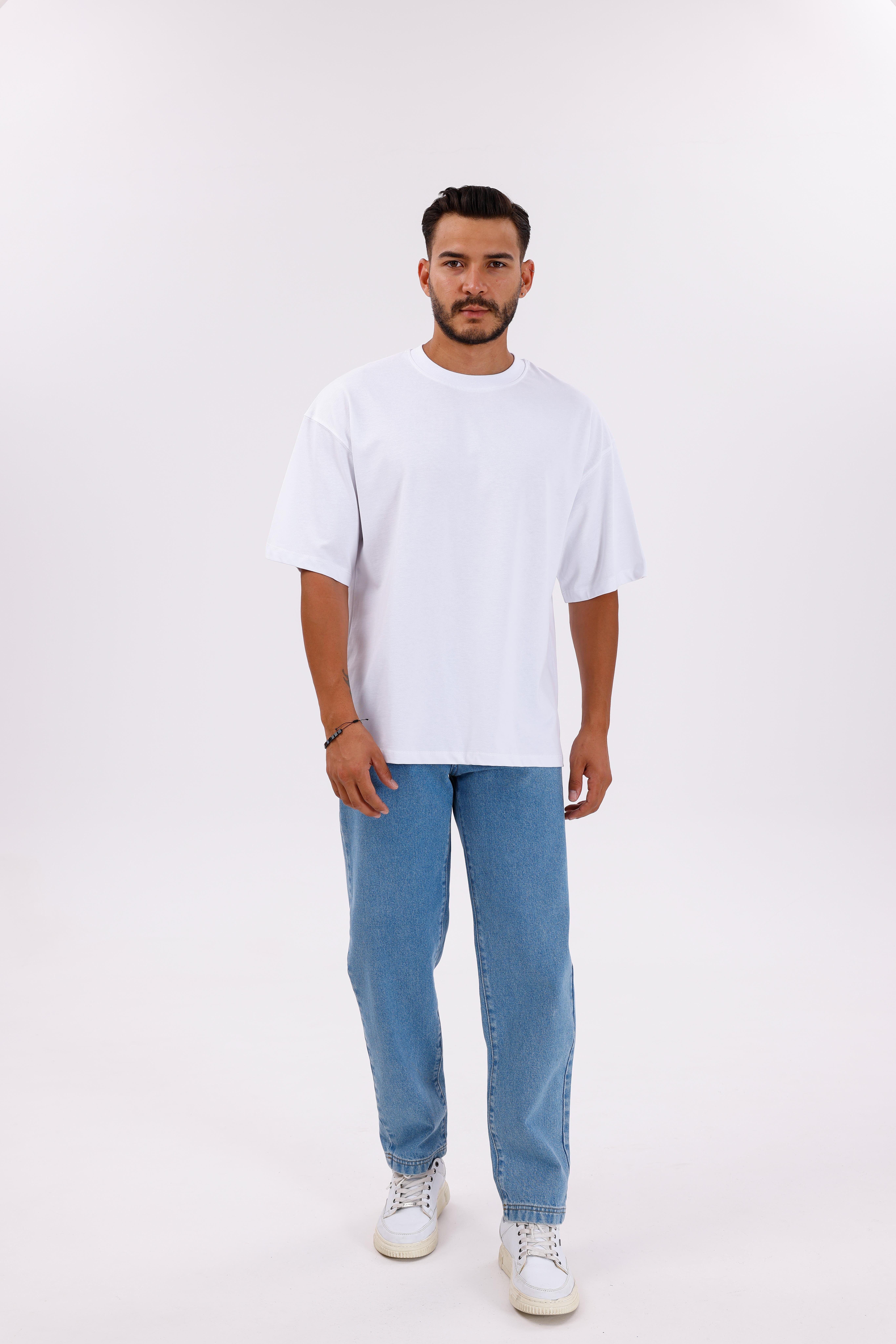 Oversize Basic 30/2 T-Shirt Beyaz
