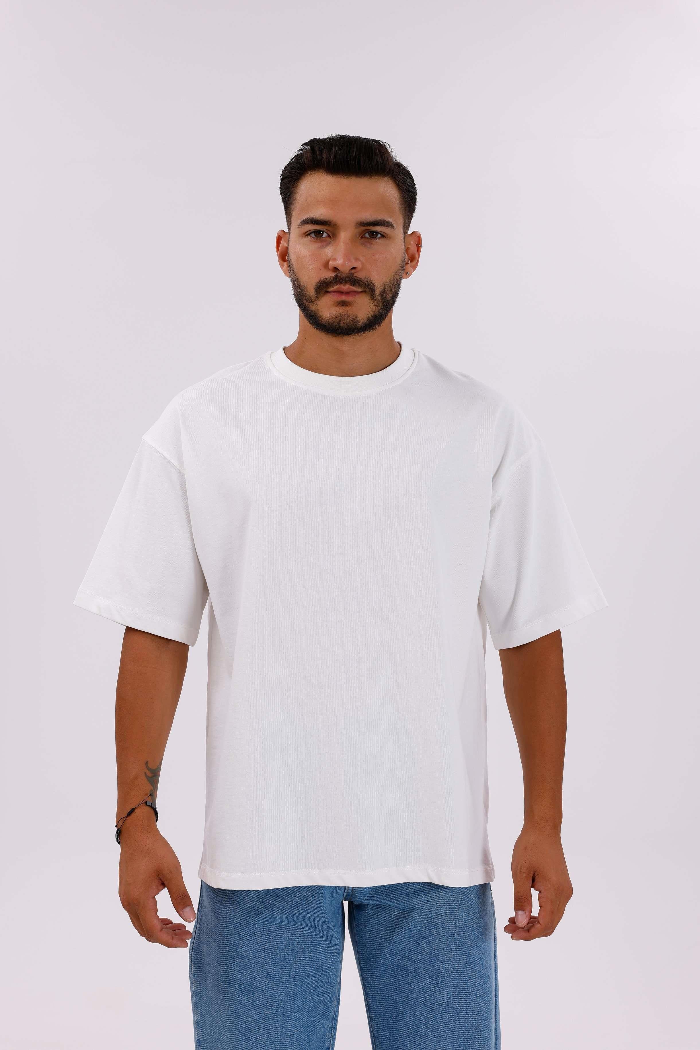 Oversize Basic 30/2 T-Shirt Ekru
