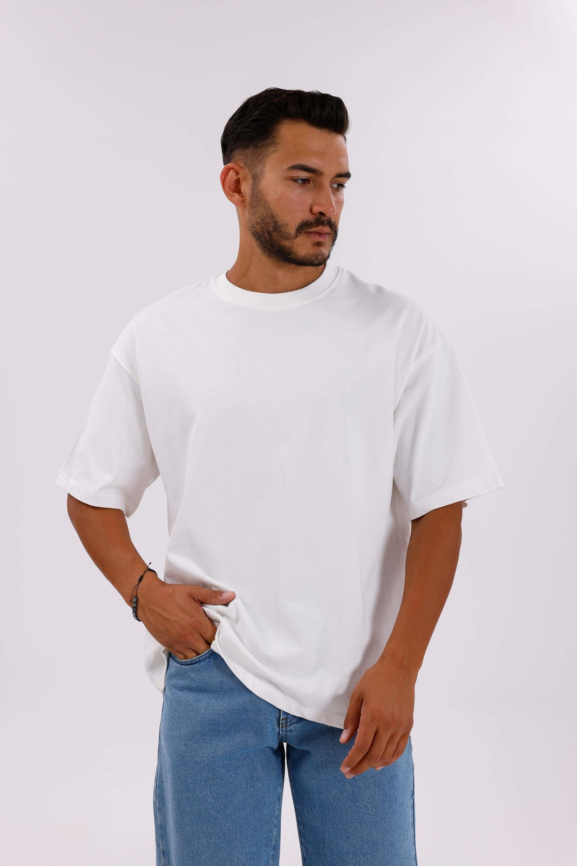 Oversize Basic 30/2 T-Shirt Ekru