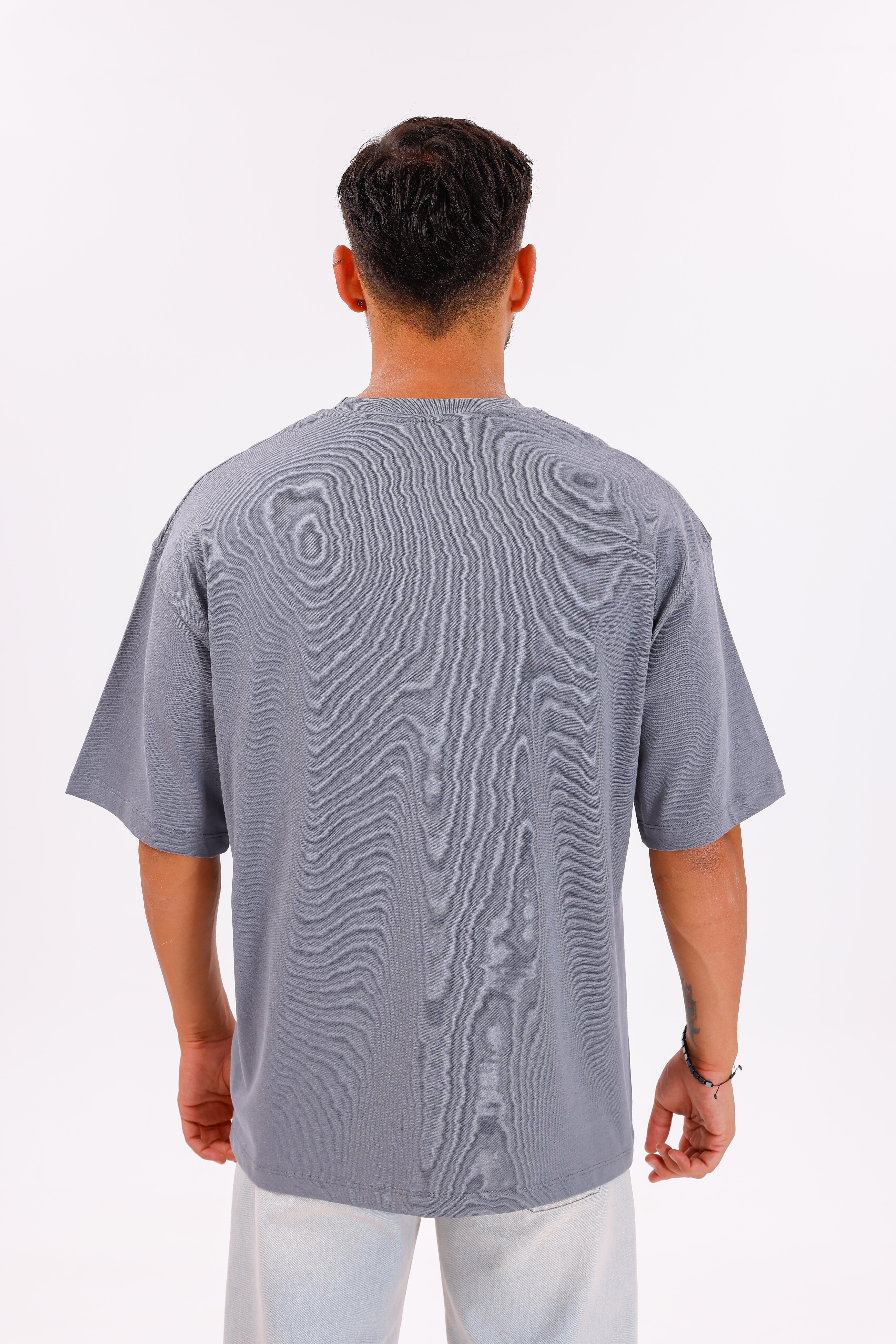 Oversize Basic 30/2 T-Shirt Füme
