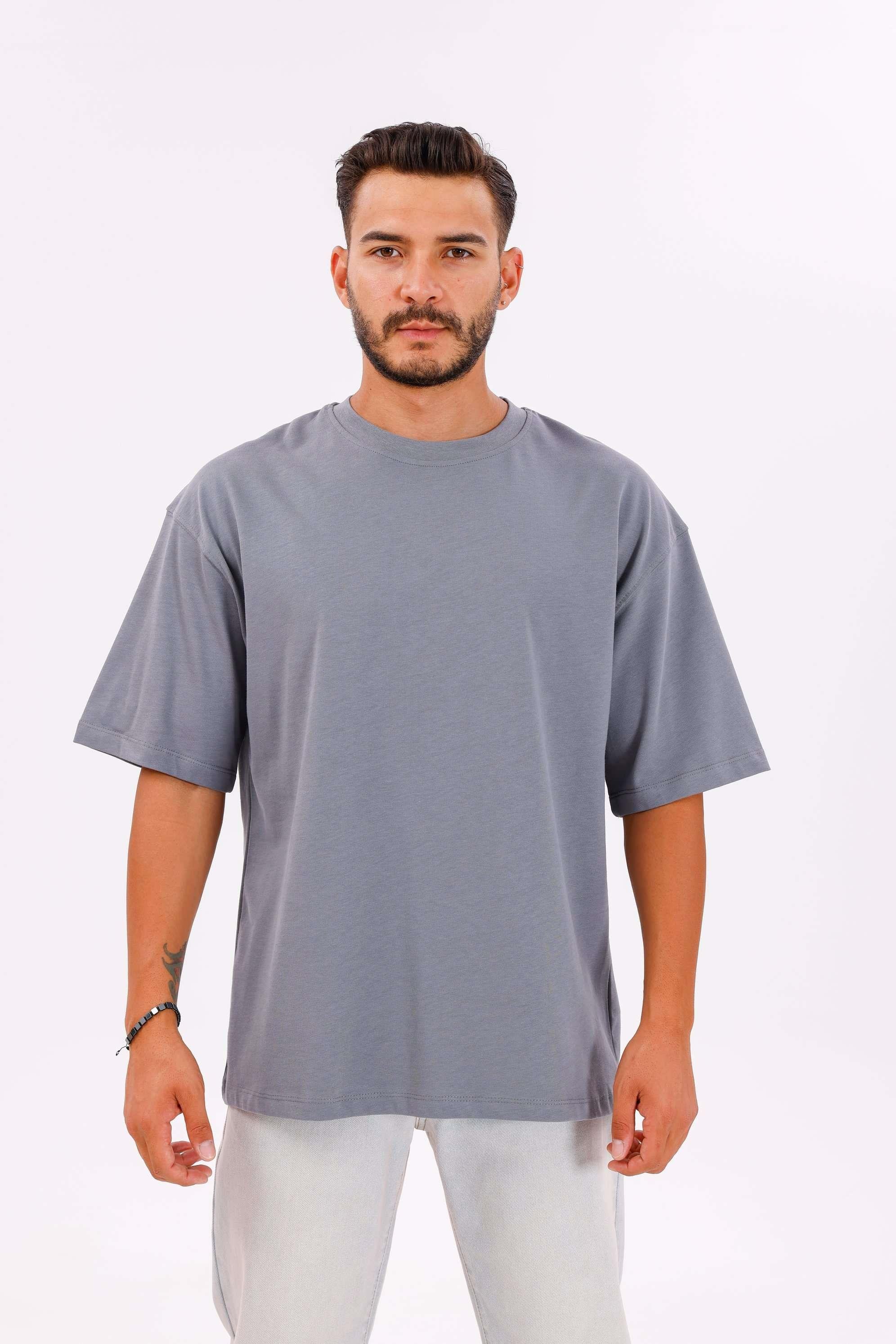 Oversize Basic 30/2 T-Shirt Füme