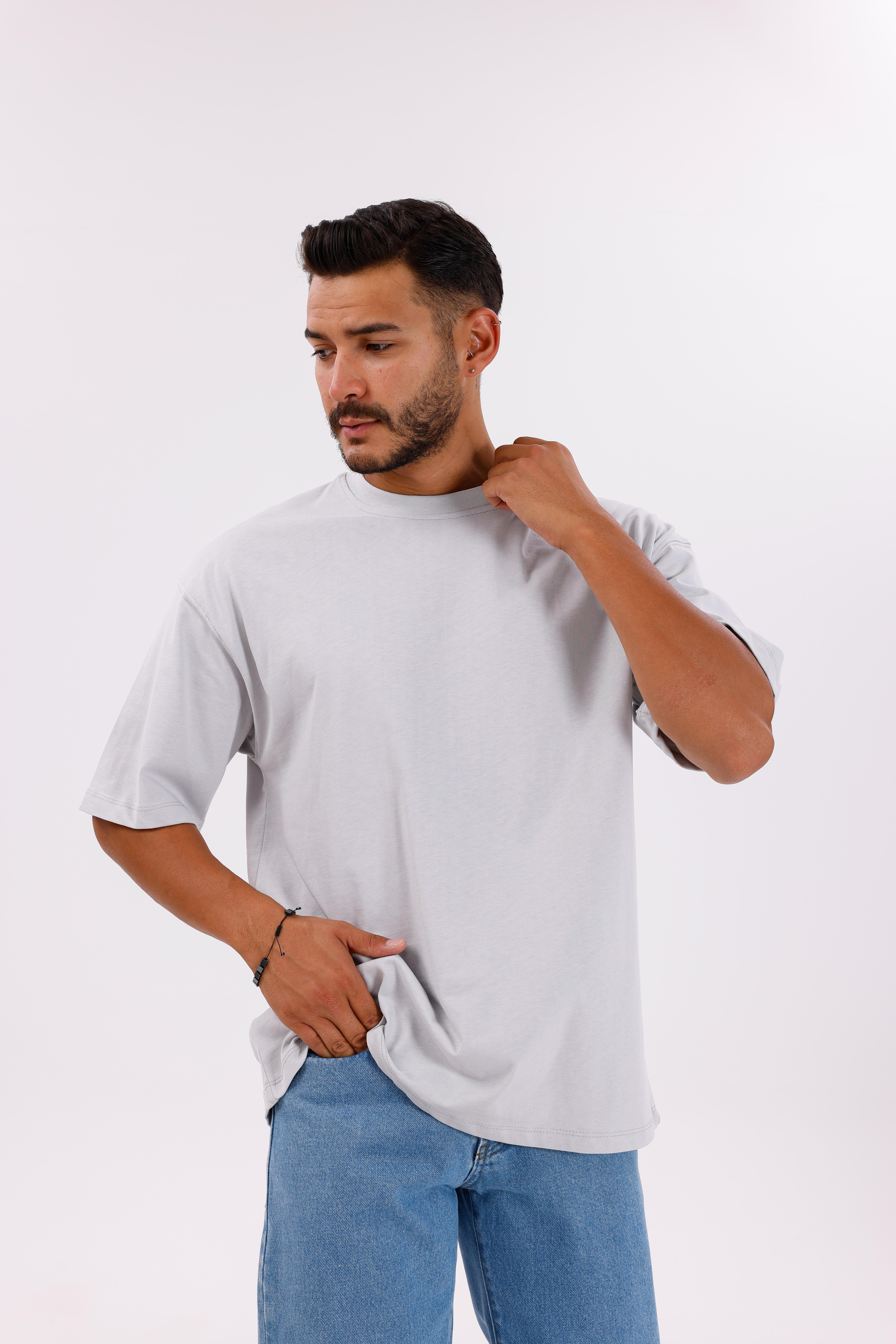 Oversize Basic 30/2 T-Shirt Gri