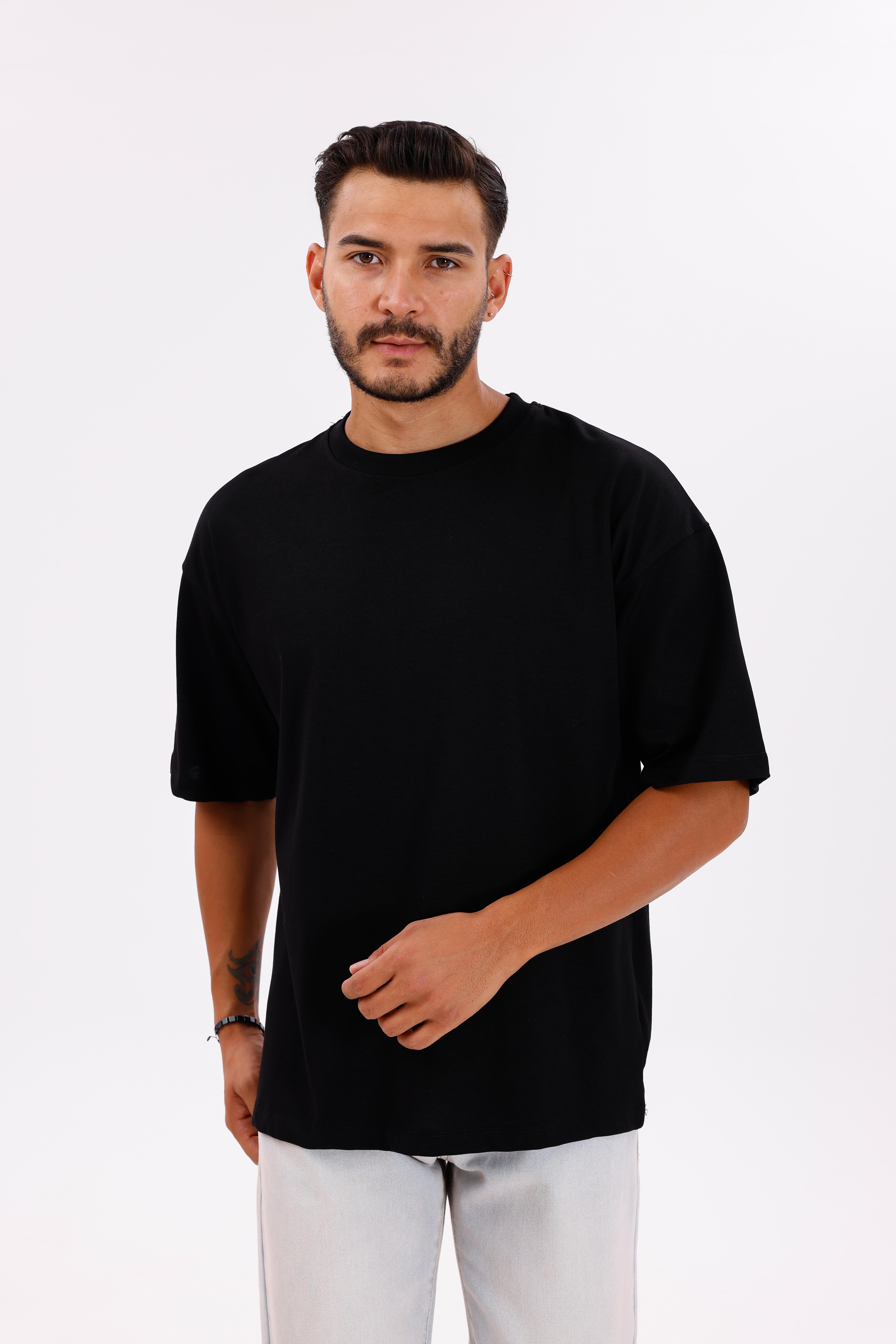 Oversize Basic 30/2 T-Shirt Siyah