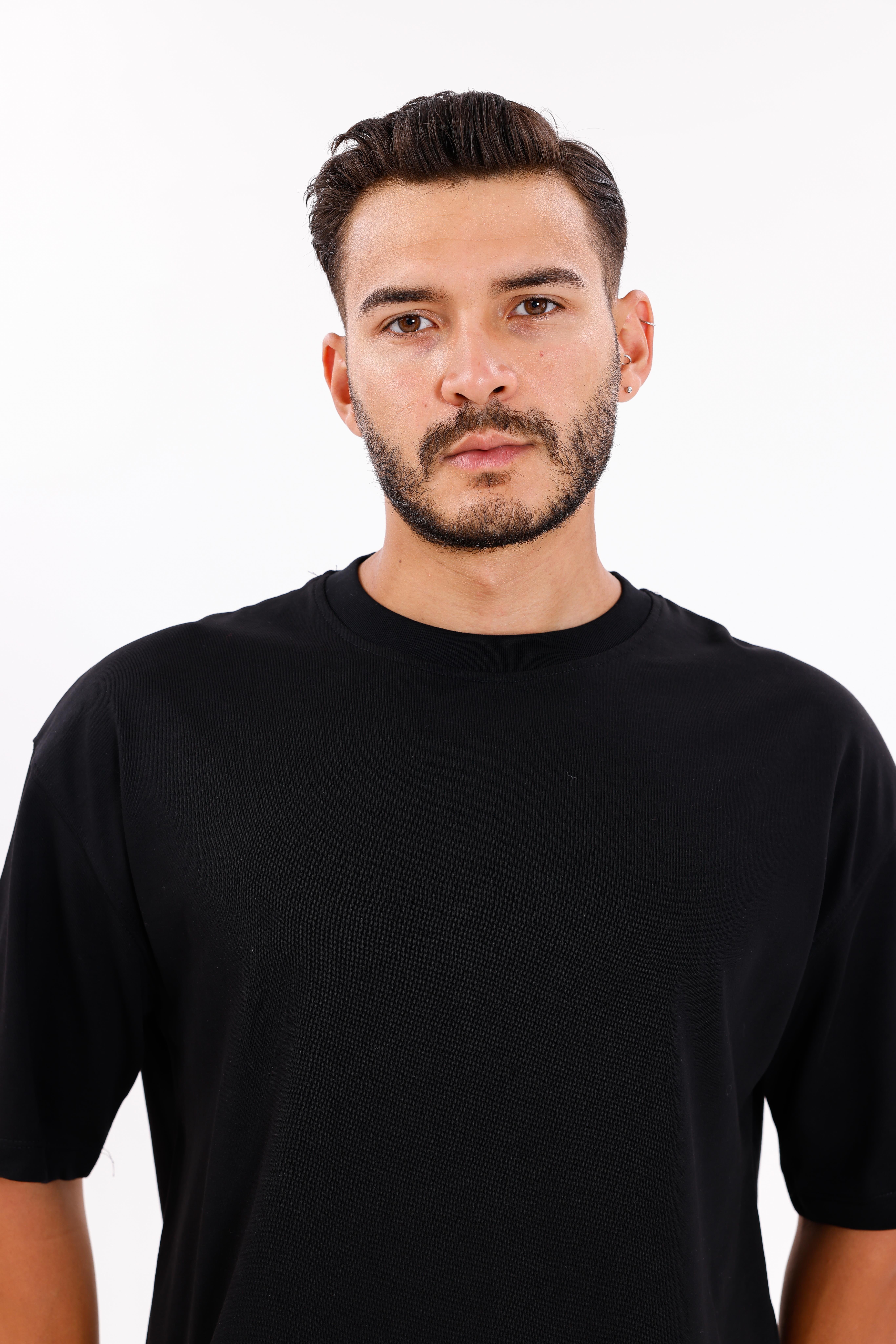 Oversize Basic 30/2 T-Shirt Siyah