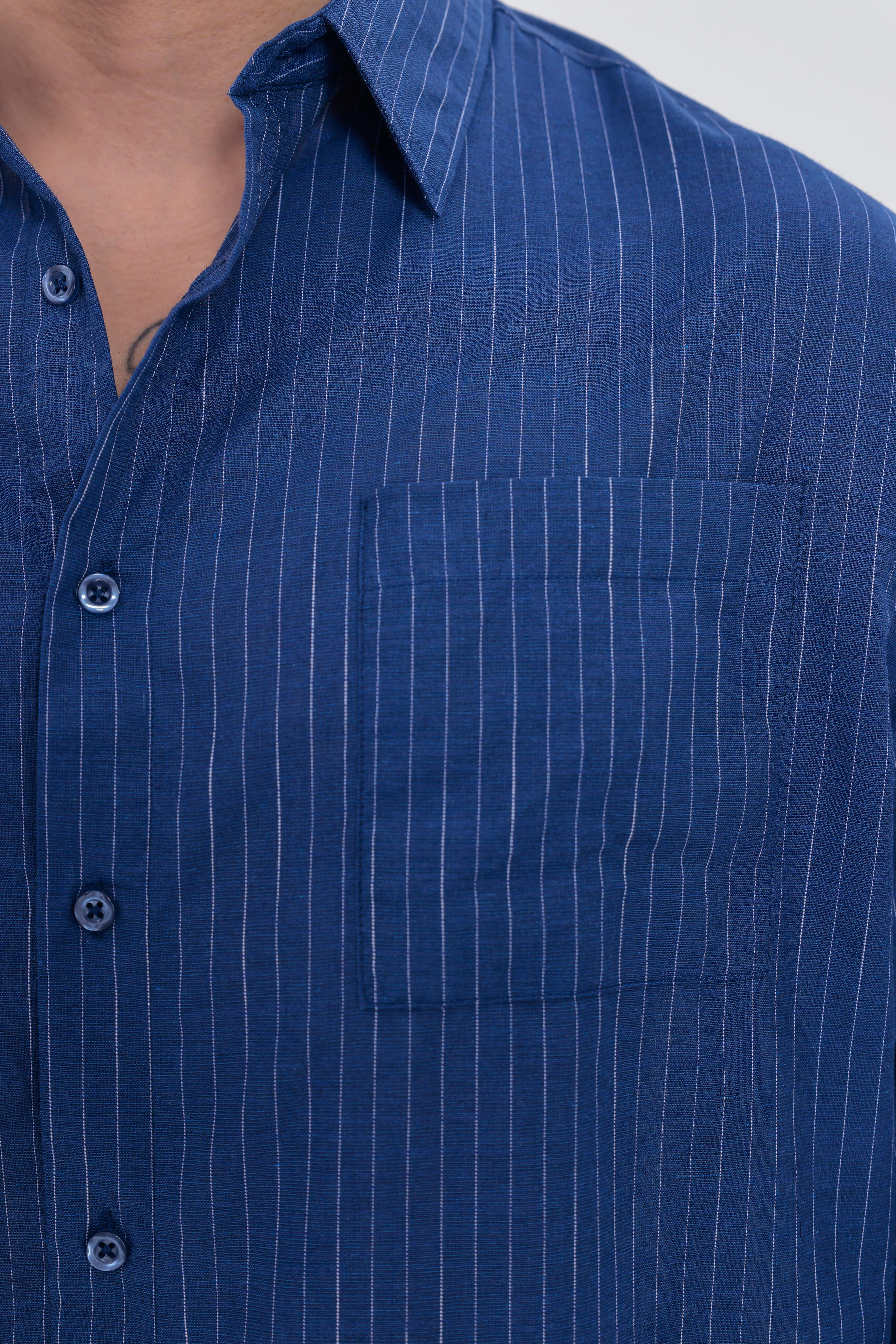 Oversize Çizgili Gömlek