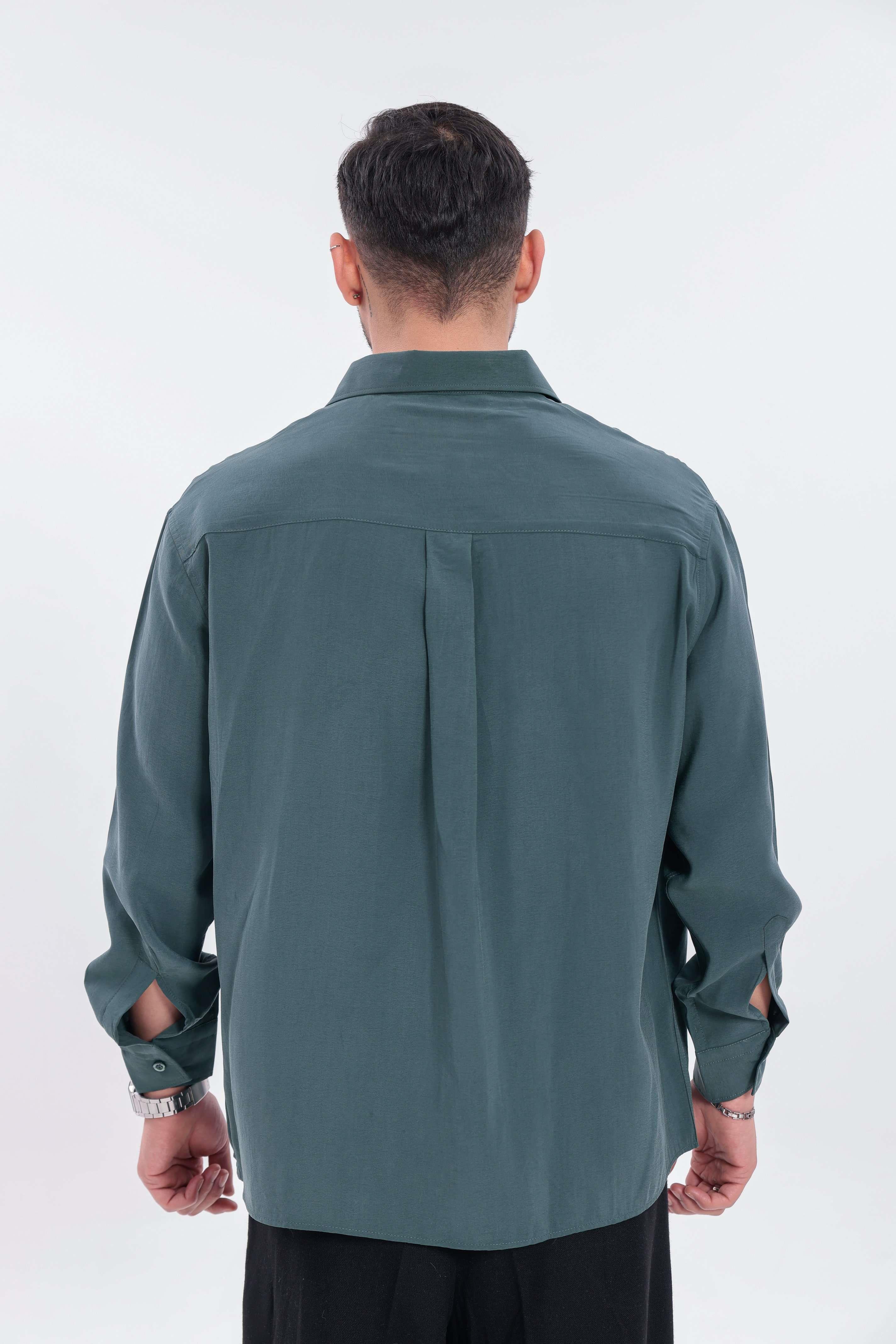 Oversize Modal Gömlek Yeşil