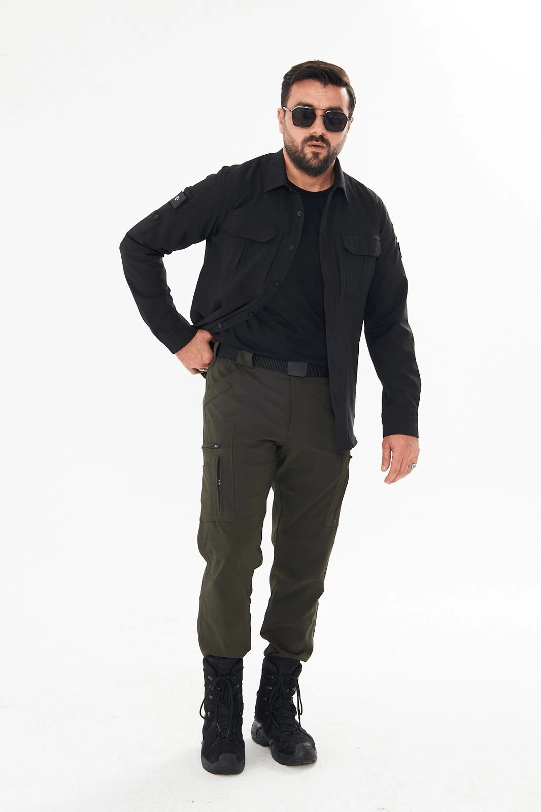 4’lü Set Haki-Siyah Kombin