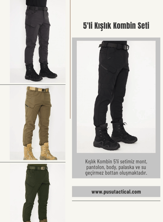 5’li Kışlık Kombin Botlu