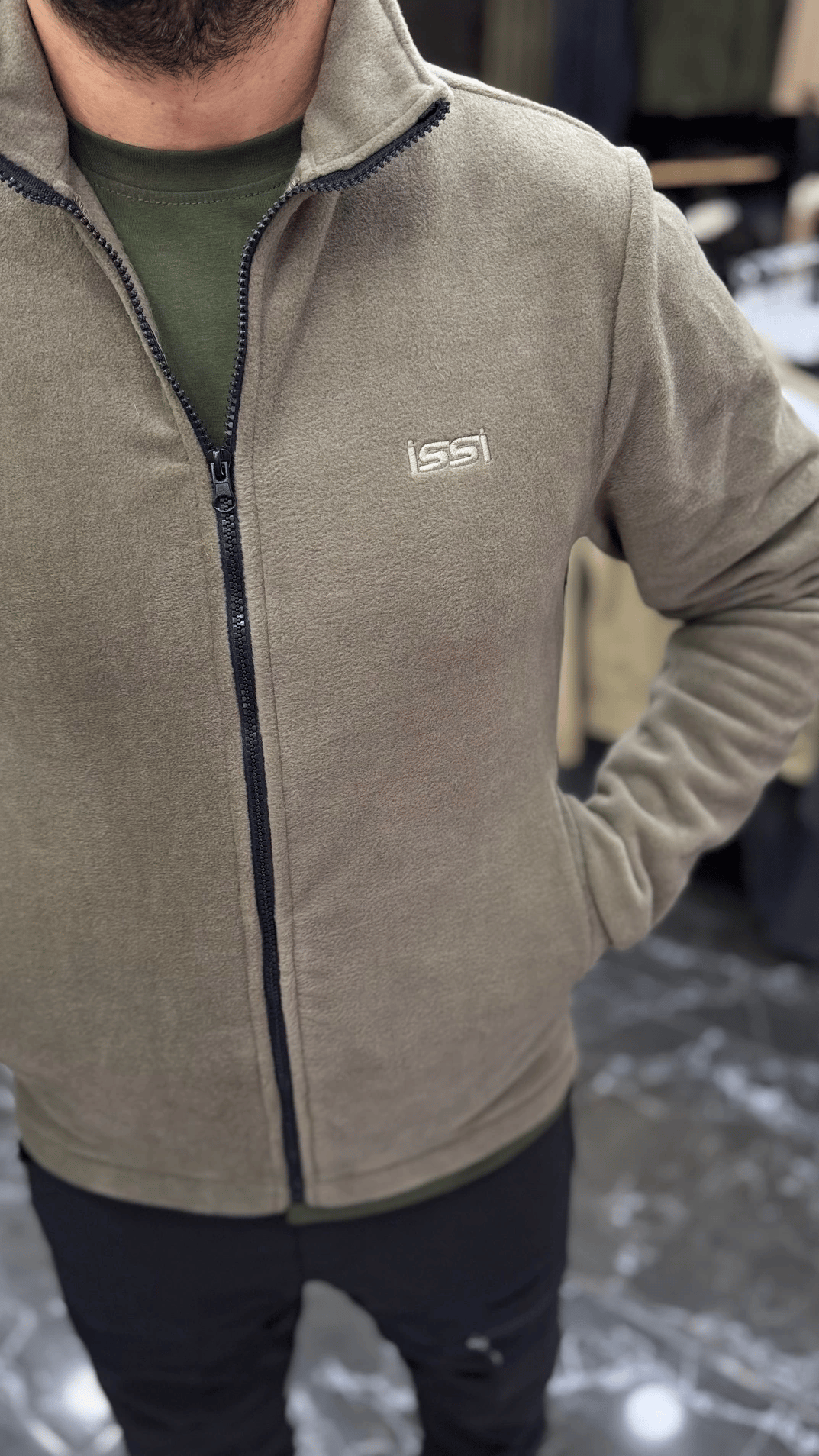 DÜZ POLAR HIRKA HAKİ