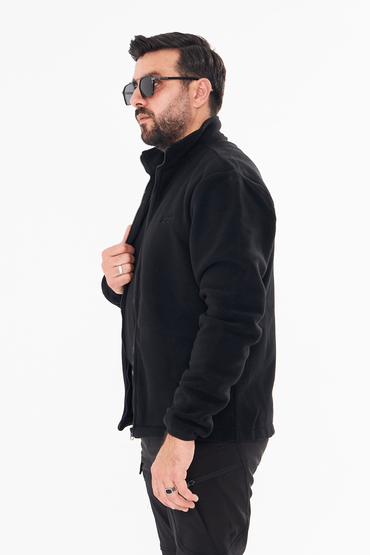 DÜZ POLAR HIRKA SİYAH