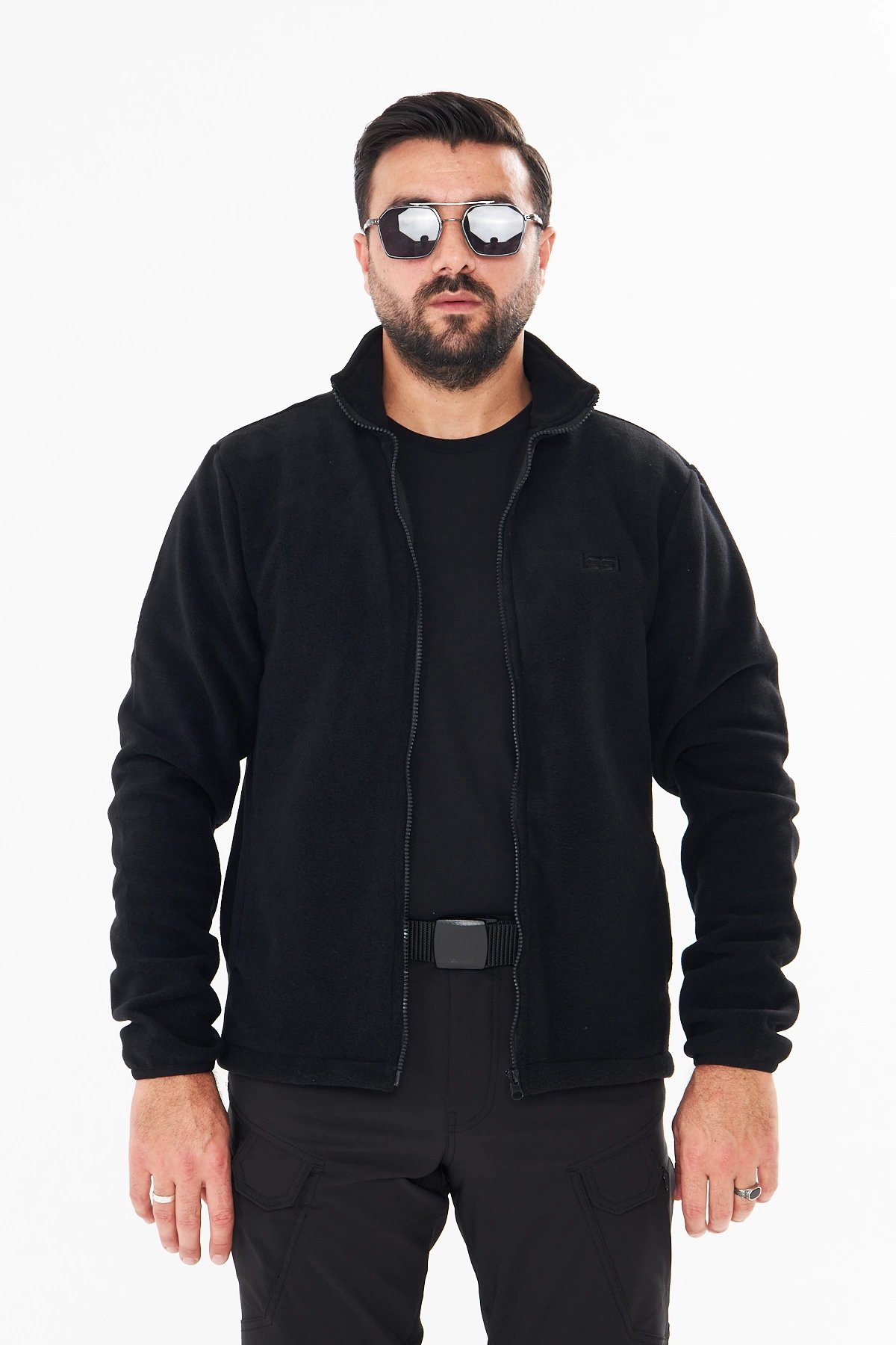 DÜZ POLAR HIRKA SİYAH