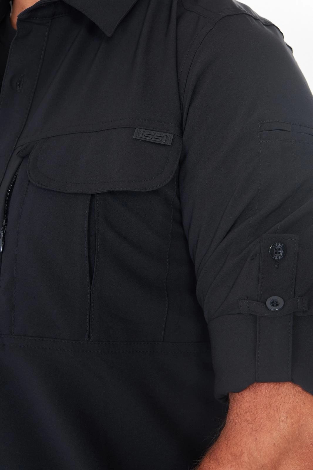 İssi 706 Taktik Tek Bayrak Pençli Siyah Gömlek