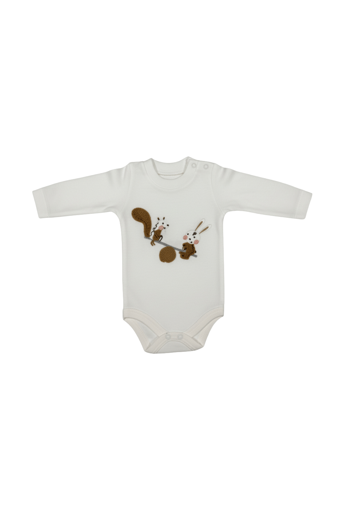 Bebek Erkek 3’lü Takım – Desenli Ceket, Nakışlı Body ve Pantolon