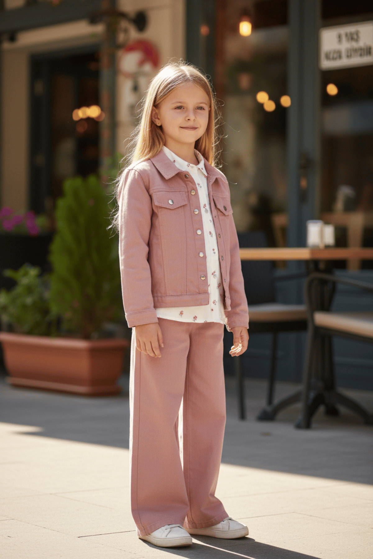 Çiçekli Kız 3'lü Takım