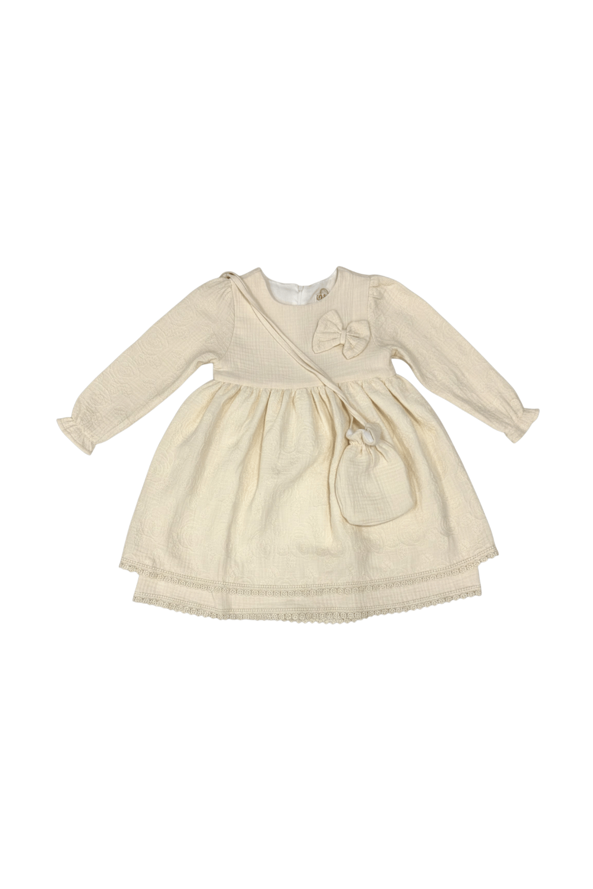 Muslin Çiçekli Kız Çocuk Elbise