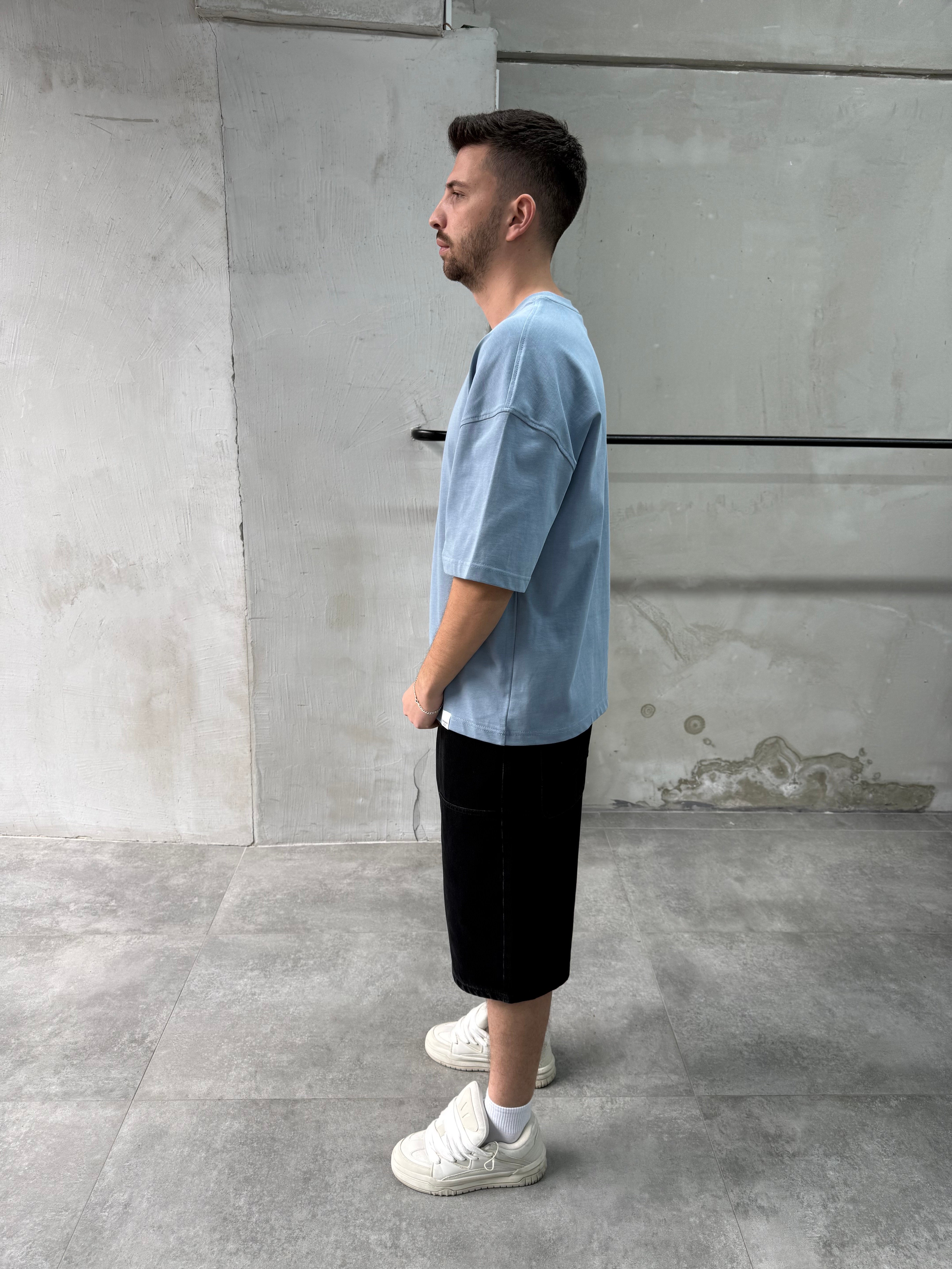 Basic Oversize Mavi T-shirt