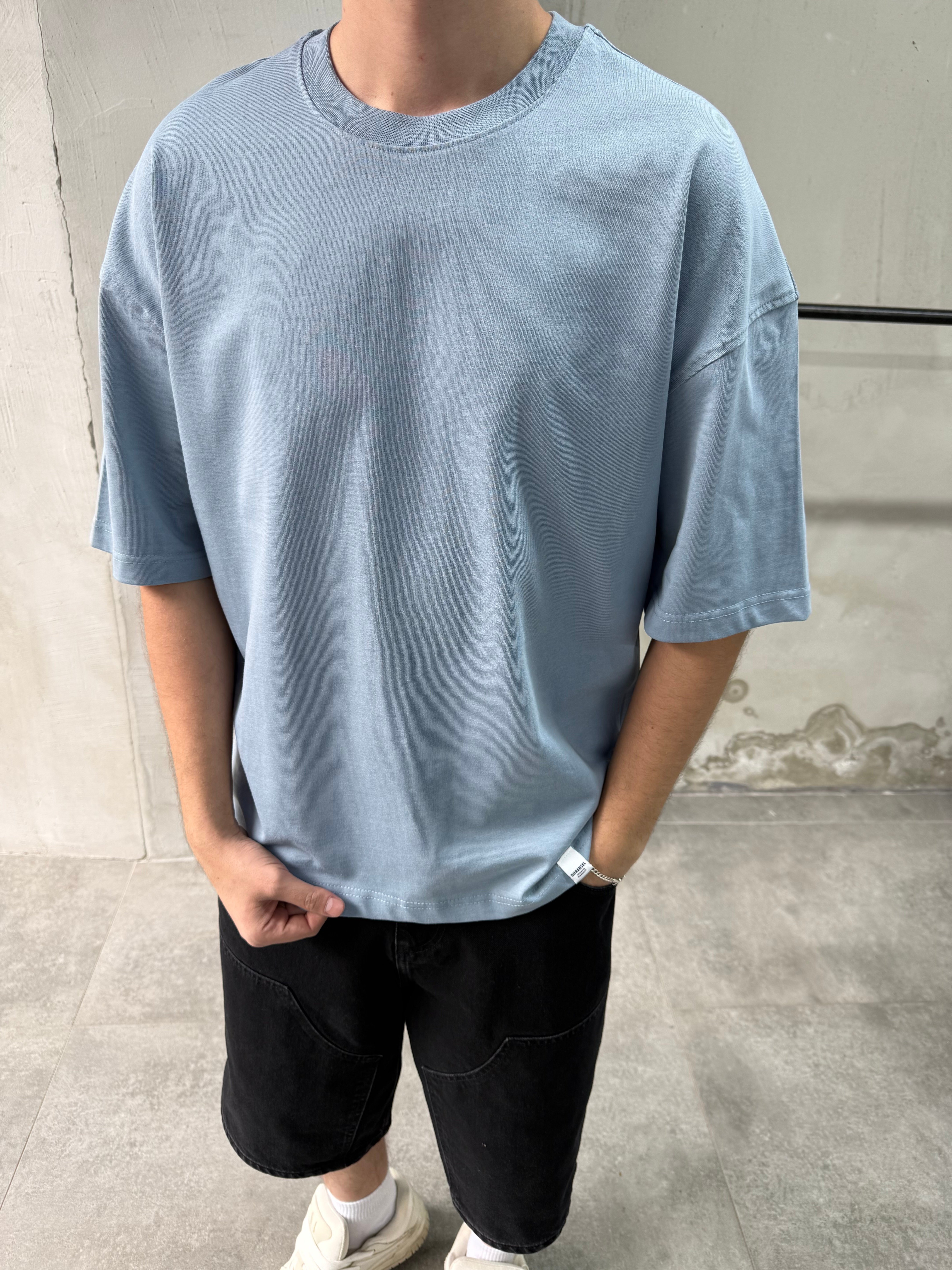 Basic Oversize Mavi T-shirt