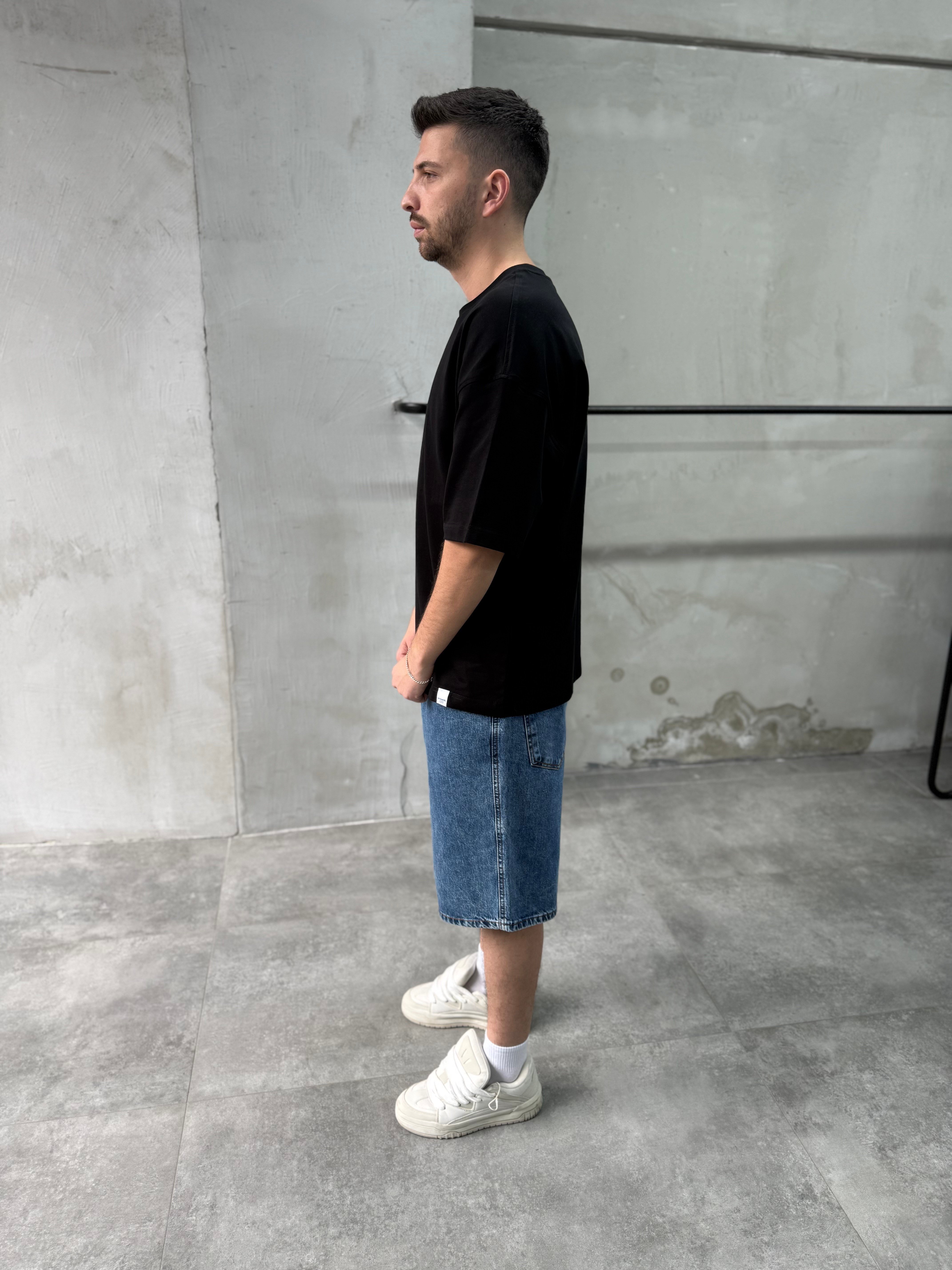 Basic Oversize Siyah T-shirt