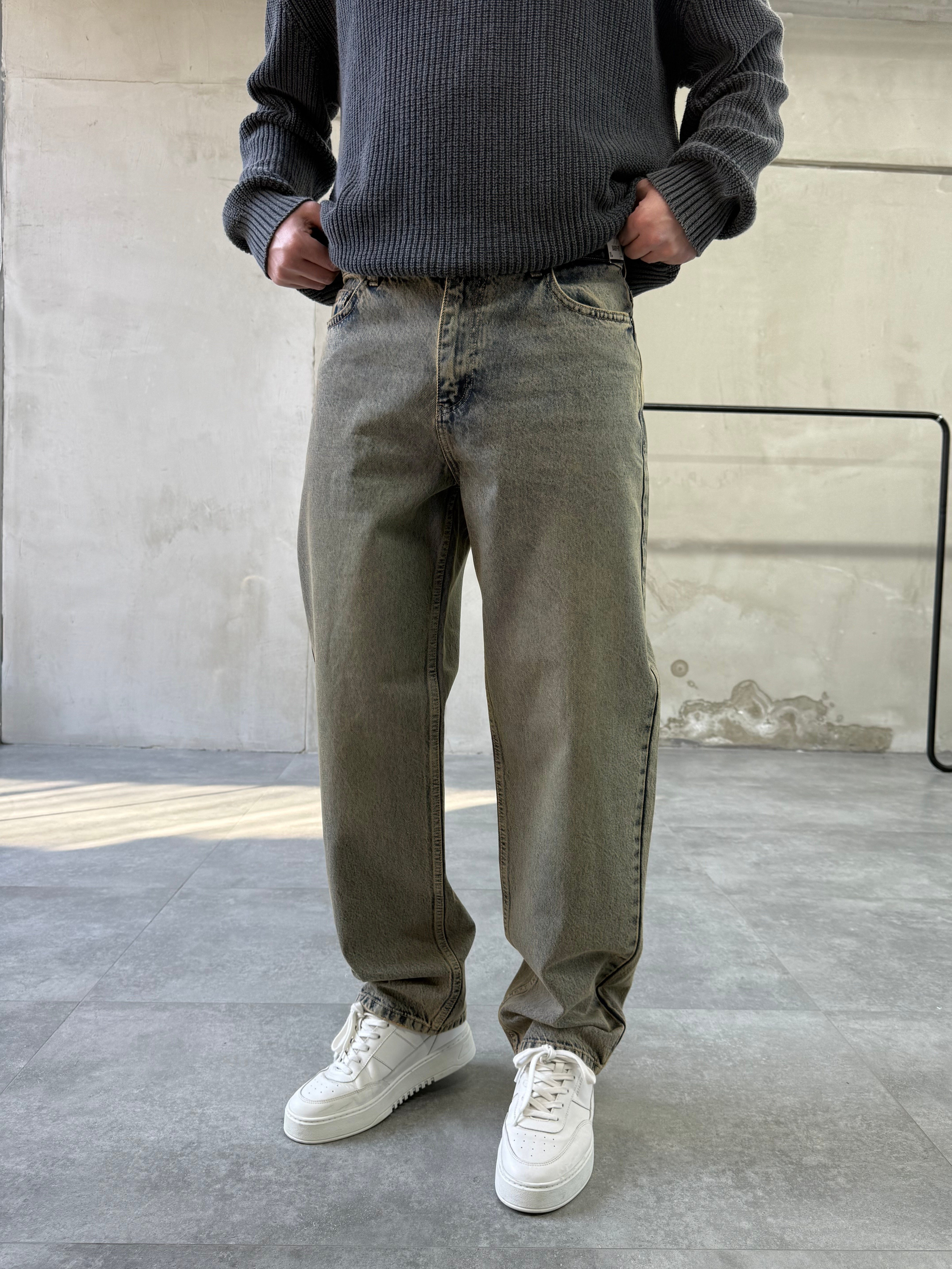 Basic Tint Yıkamalı Baggy Jean
