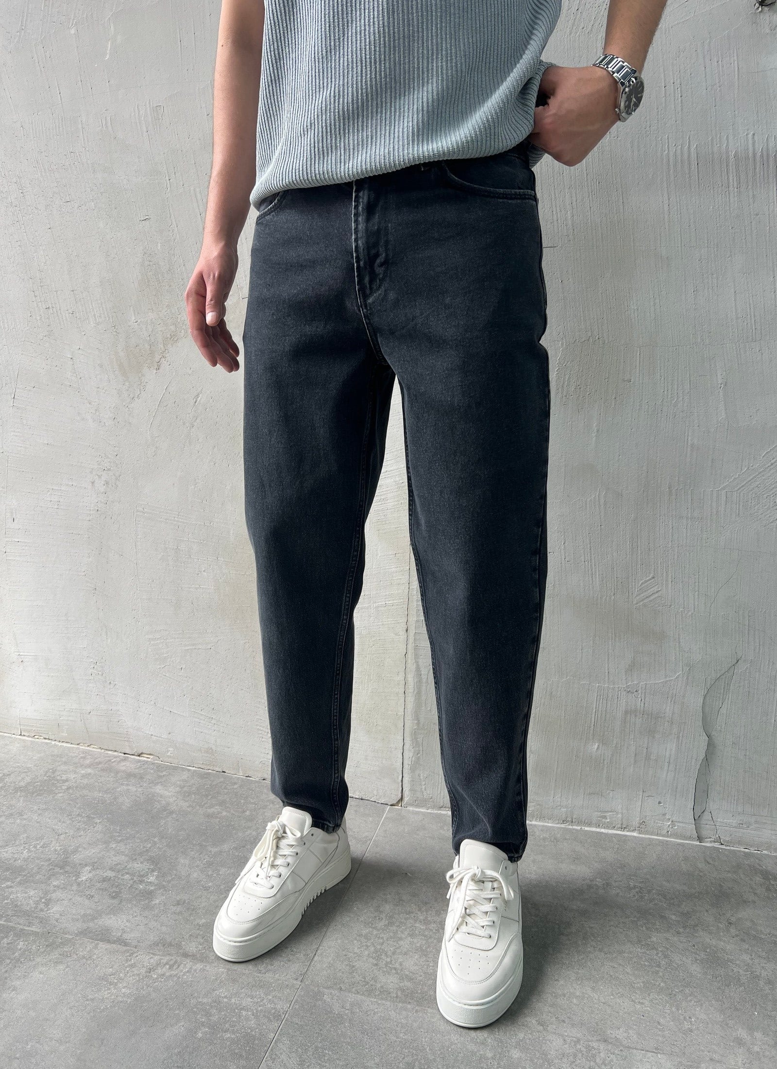 Rahat Kalıp Trend Fit Antrasit Boyfriend Jean