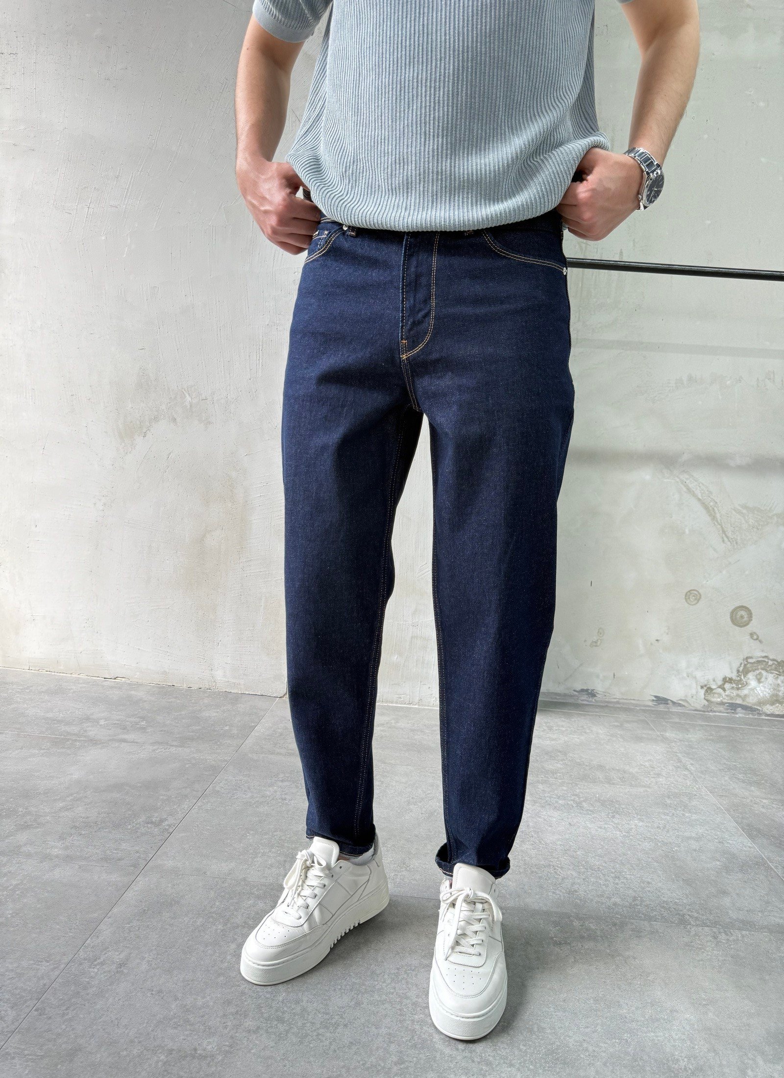 Rahat Kalıp Trend Fit Lacivert Boyfriend Jean