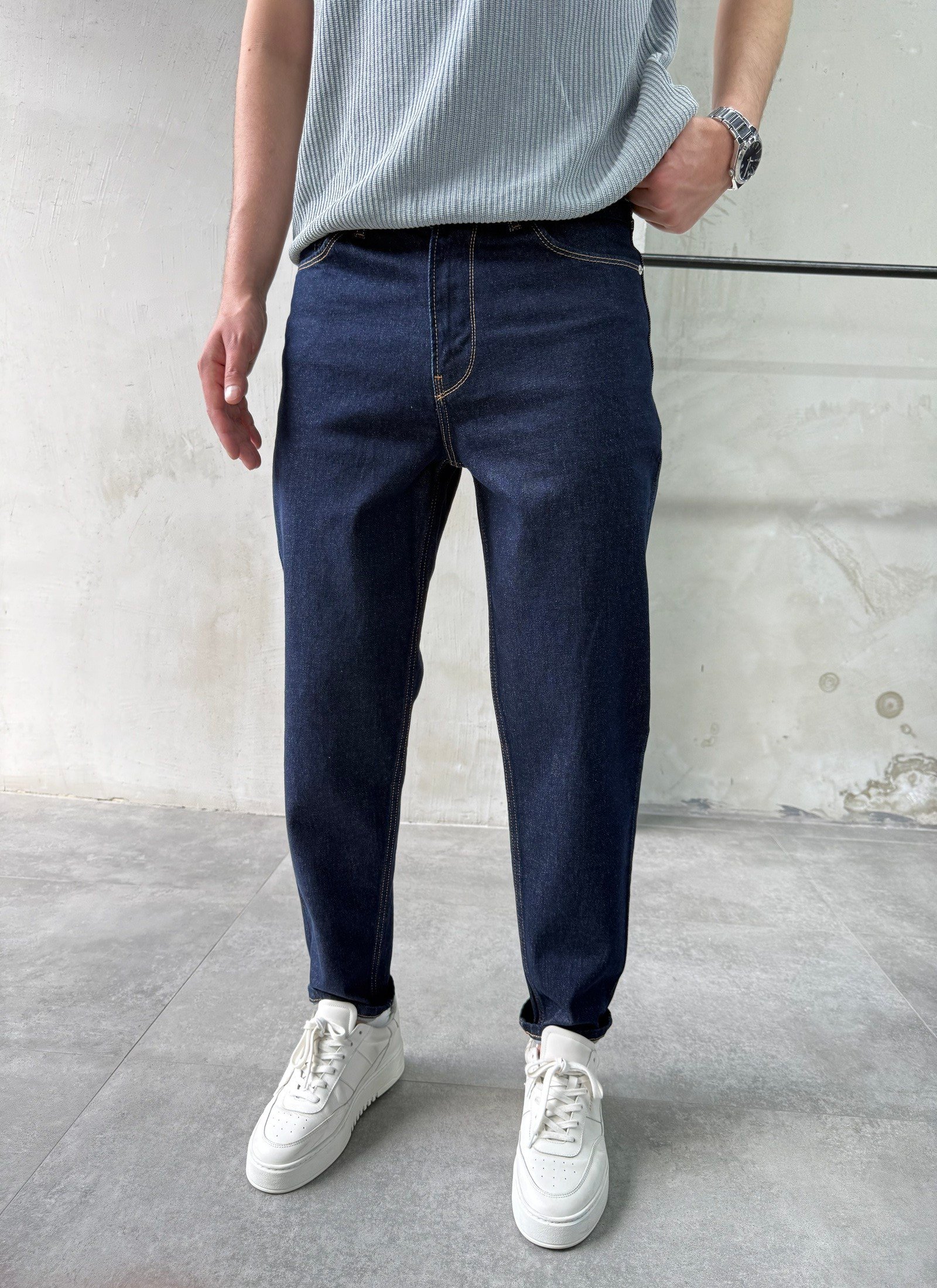 Rahat Kalıp Trend Fit Lacivert Boyfriend Jean