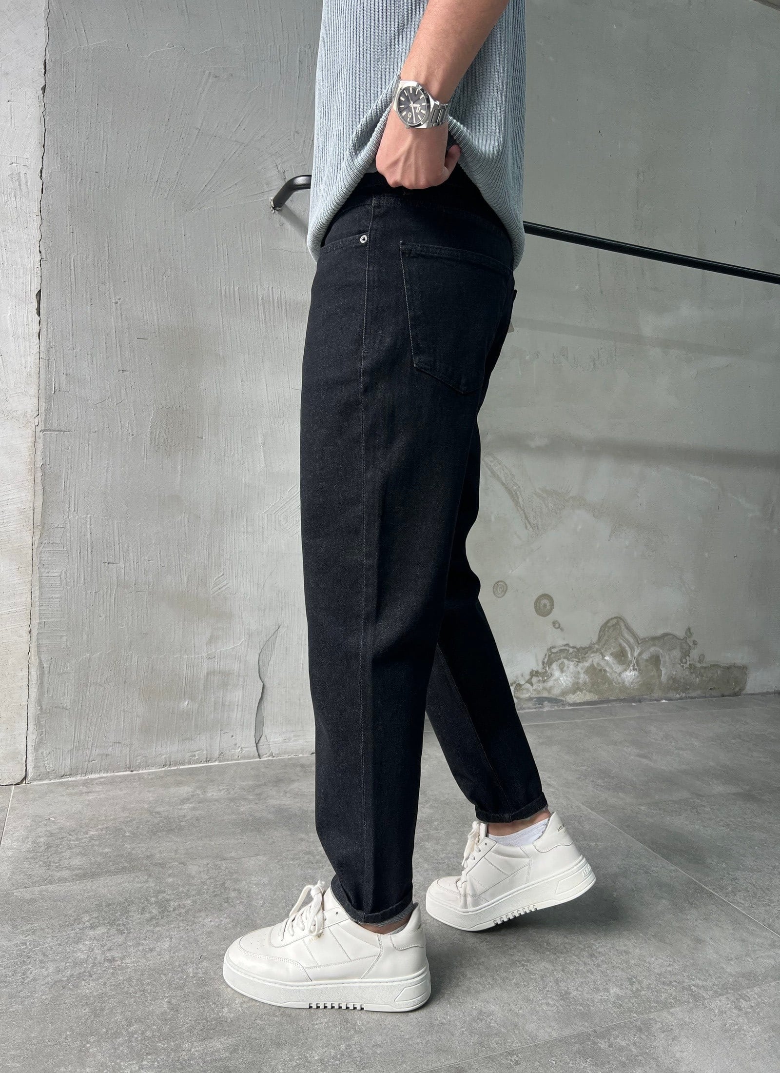 Rahat Kalıp Trend Fit Mavi Yıkamalı Boyfriend Jean