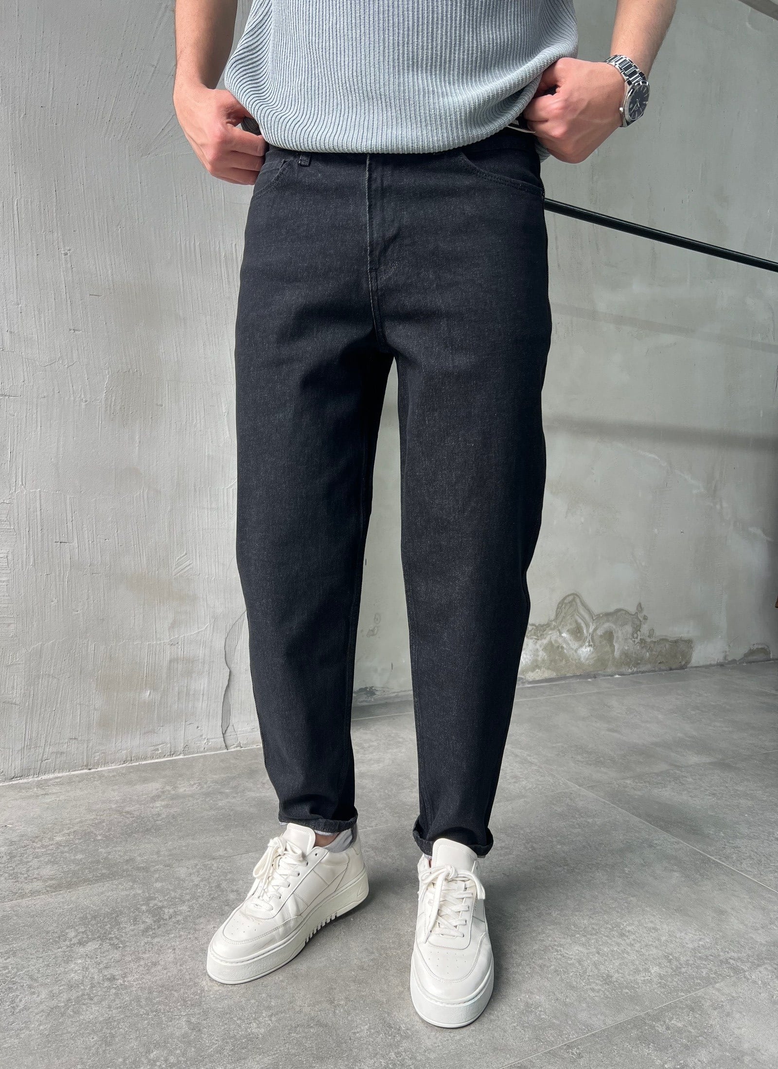 Rahat Kalıp Trend Fit Mavi Yıkamalı Boyfriend Jean