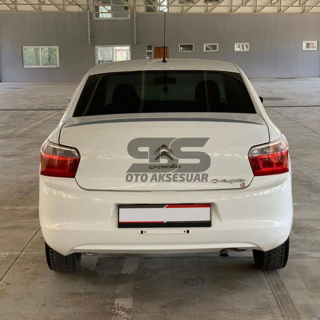  Citroen C Uyumlu Elysee Bagaj Üstü Slim Spoiler Parlak Beyaz