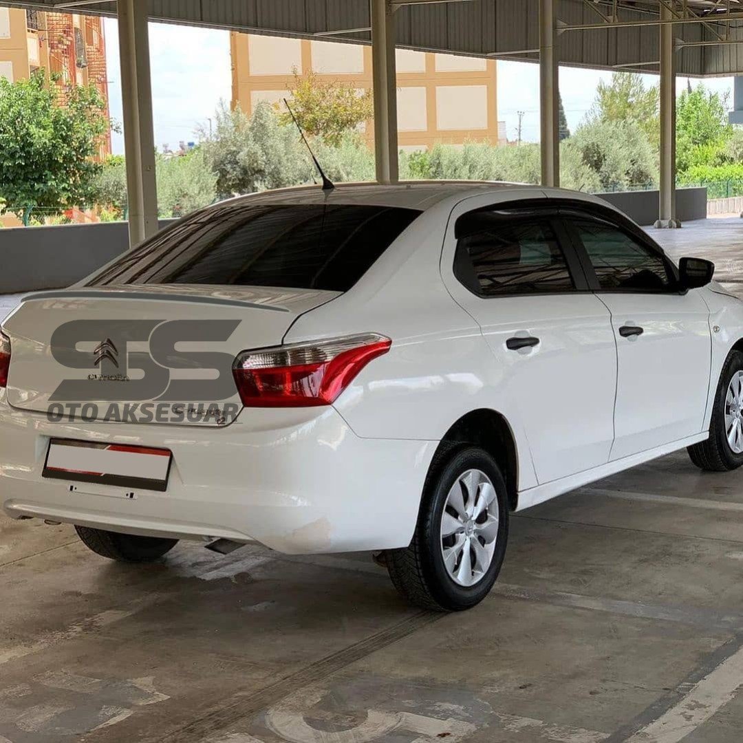  Citroen C Uyumlu Elysee Bagaj Üstü Slim Spoiler Parlak Beyaz